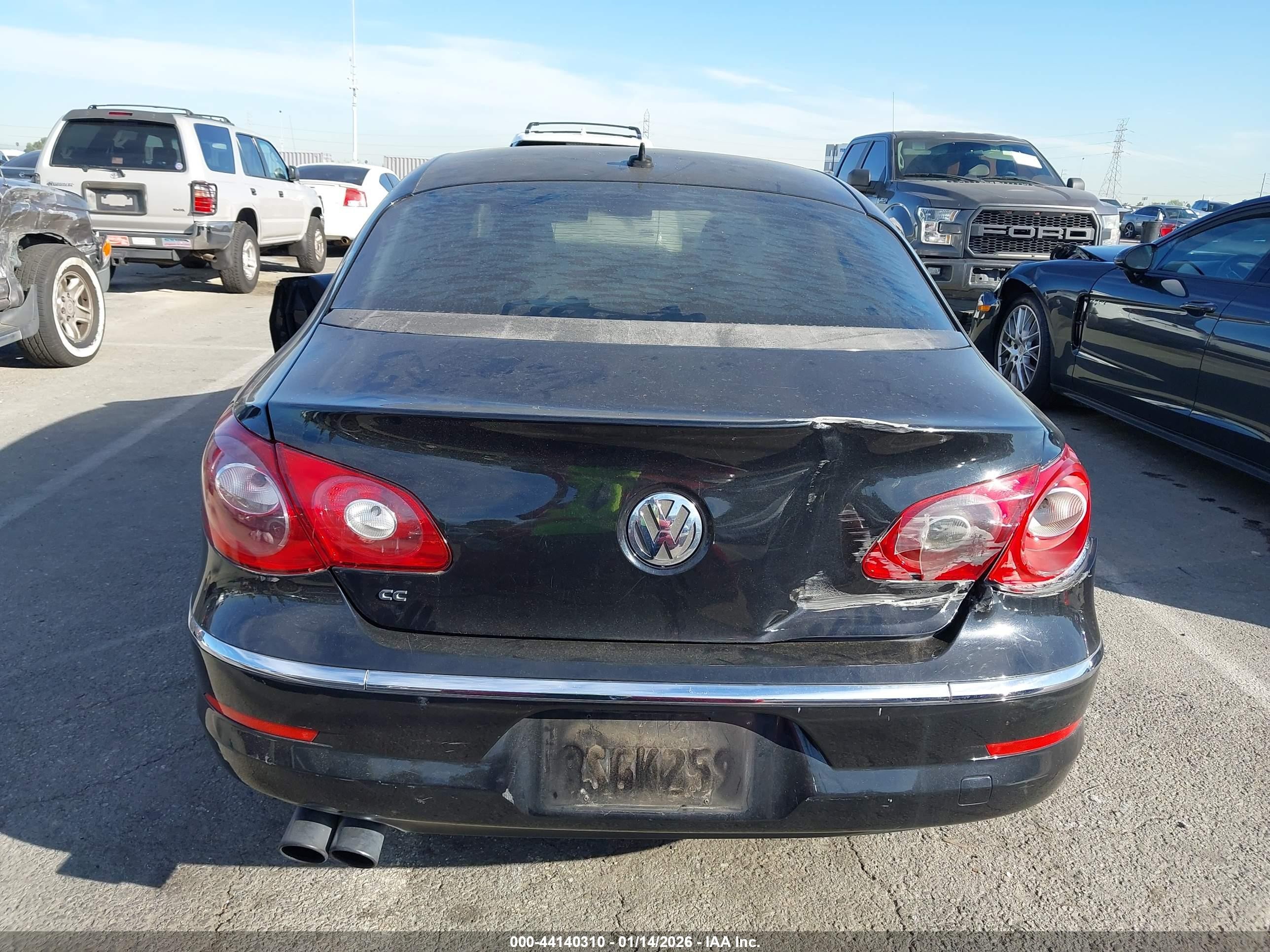 2012 Volkswagen Cc Lux Plus Black vin: WVWHP7AN5CE552165
