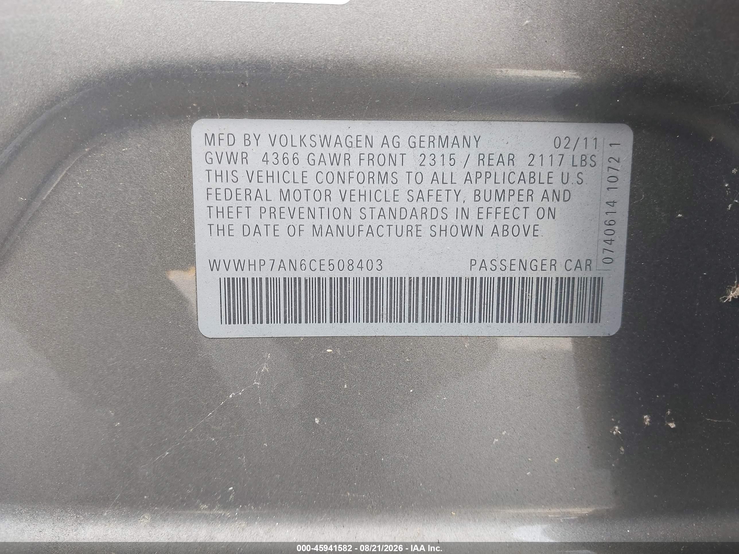2012 Volkswagen Cc Lux Beige vin: WVWHP7AN6CE508403