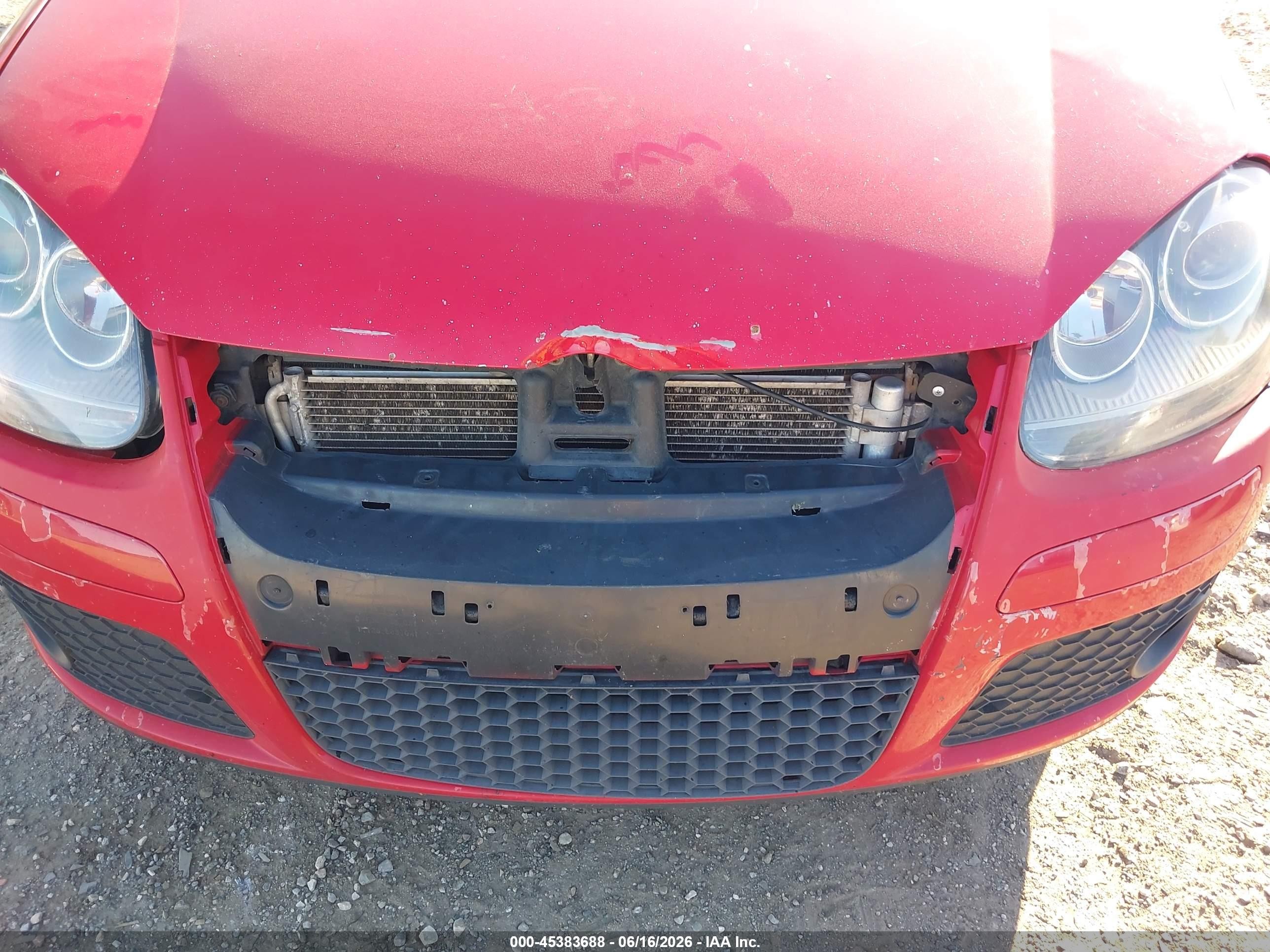 2009 Volkswagen Gti 4-door Red vin: WVWHV71K19W123443