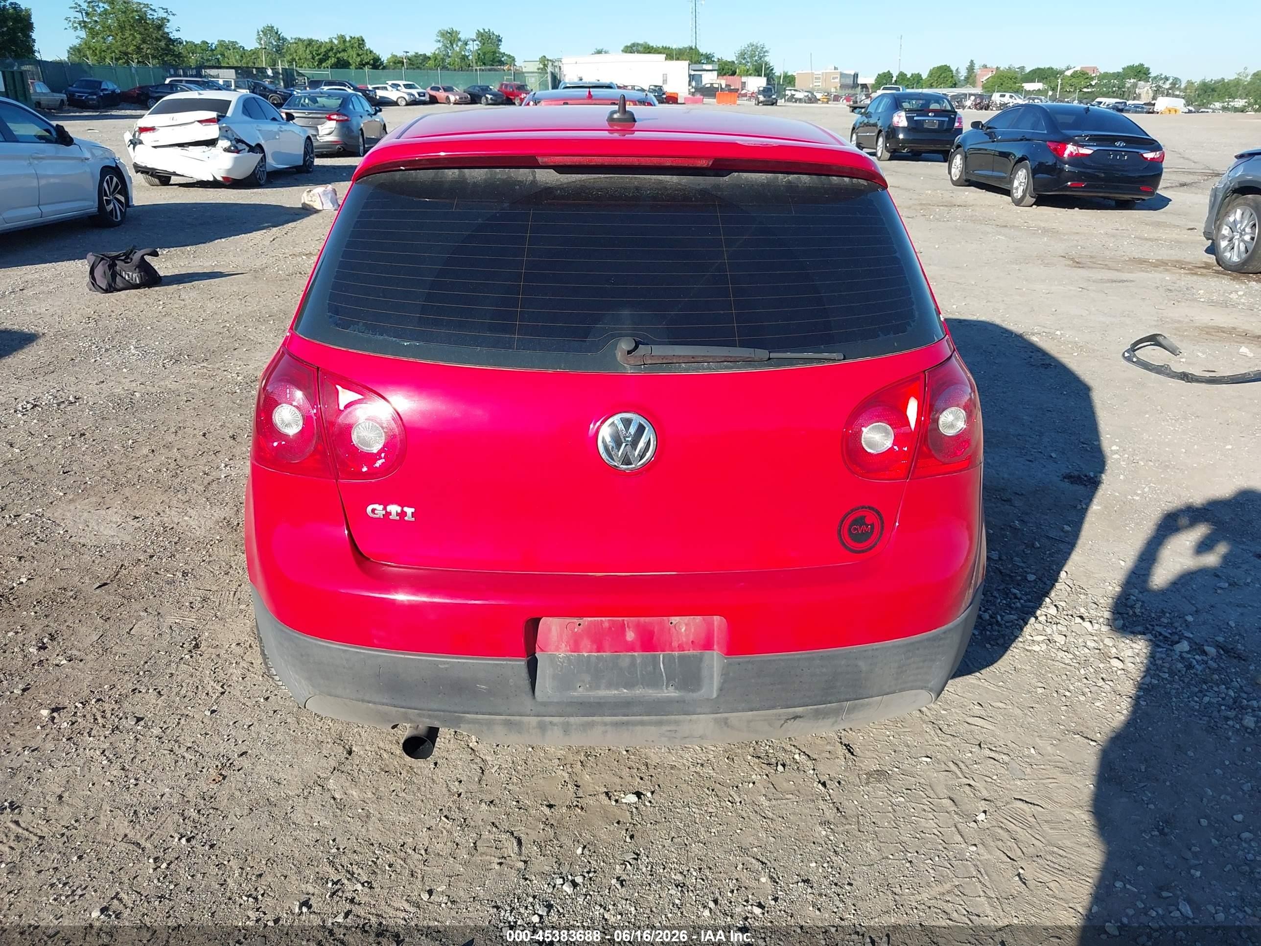 2009 Volkswagen Gti 4-door Red vin: WVWHV71K19W123443