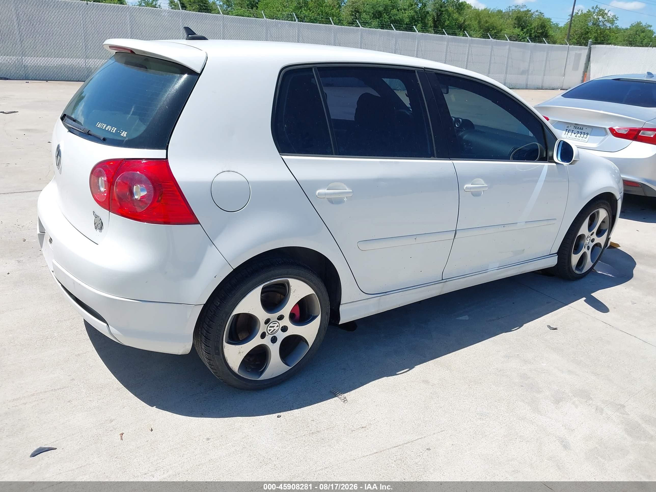 2007 Volkswagen Gti 4-door (a6) White vin: WVWHV71K27W133721