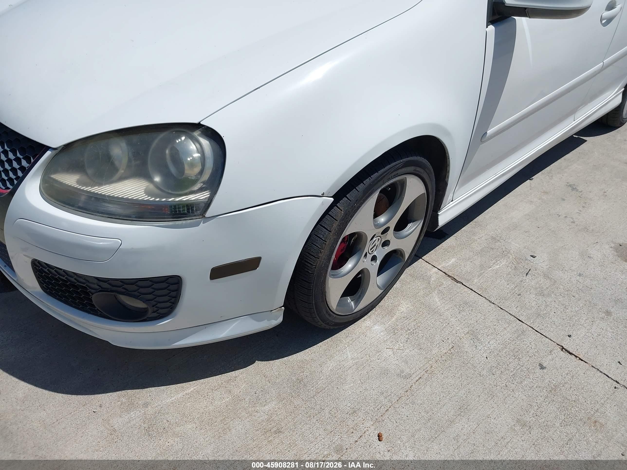 2007 Volkswagen Gti 4-door (a6) White vin: WVWHV71K27W133721