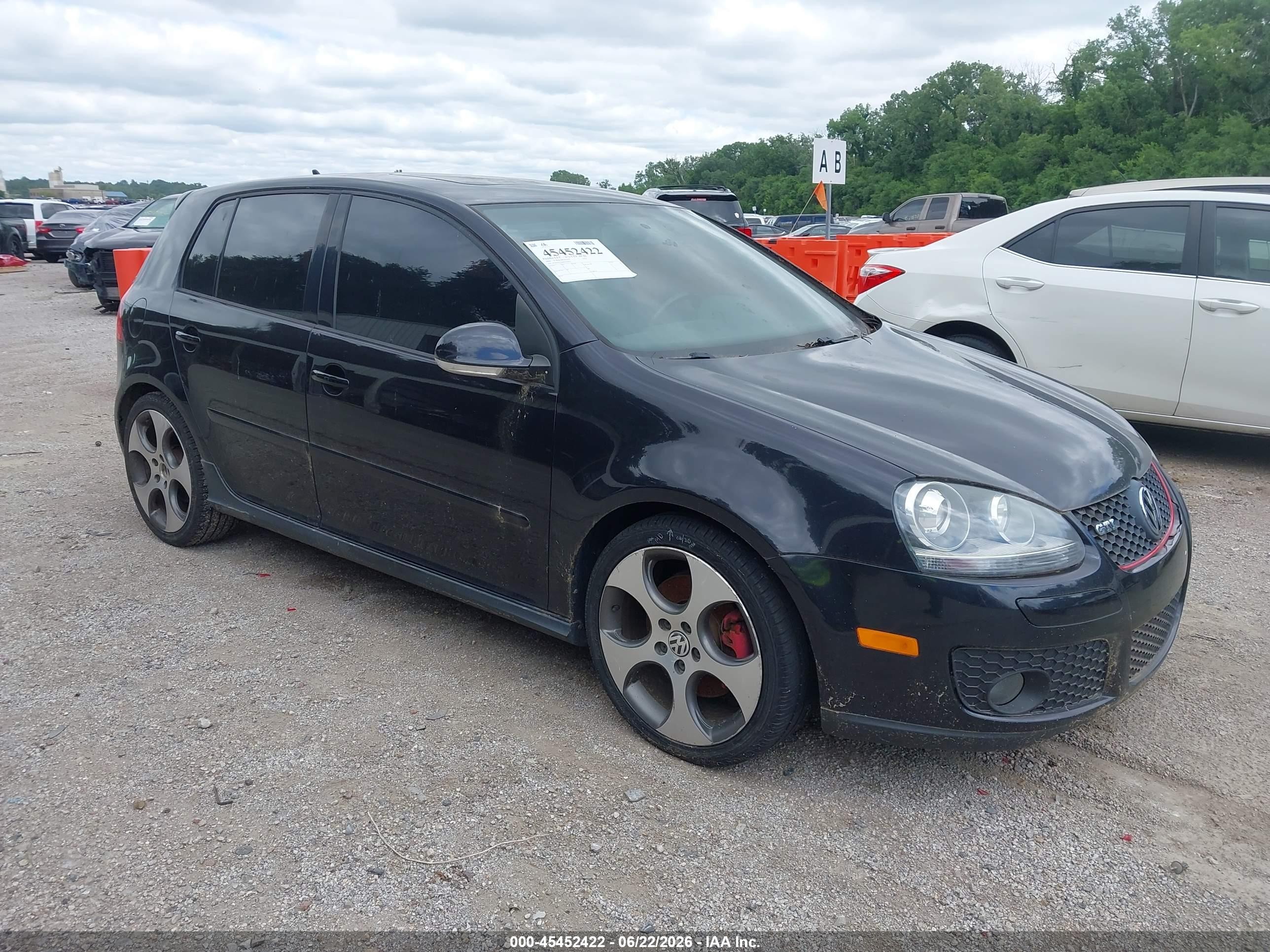 2008 Volkswagen Gti 4-door Black vin: WVWHV71K68W269075