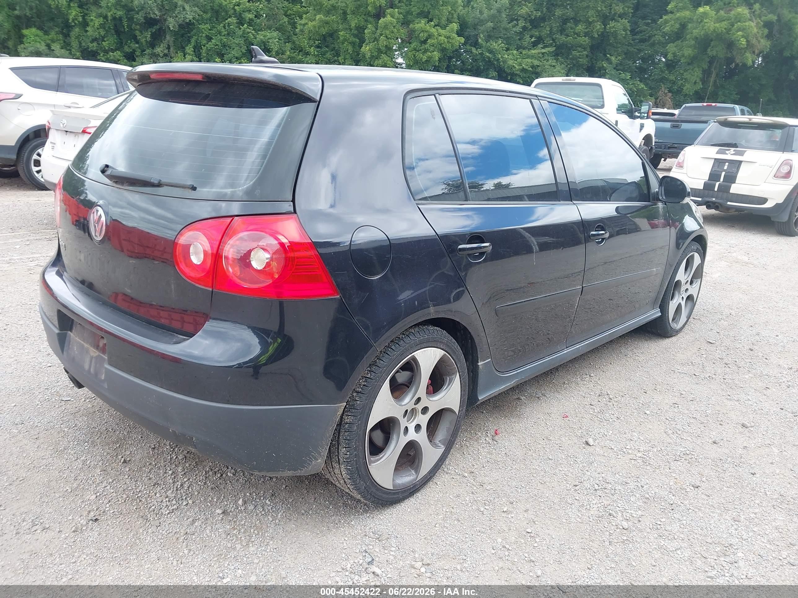 2008 Volkswagen Gti 4-door Black vin: WVWHV71K68W269075