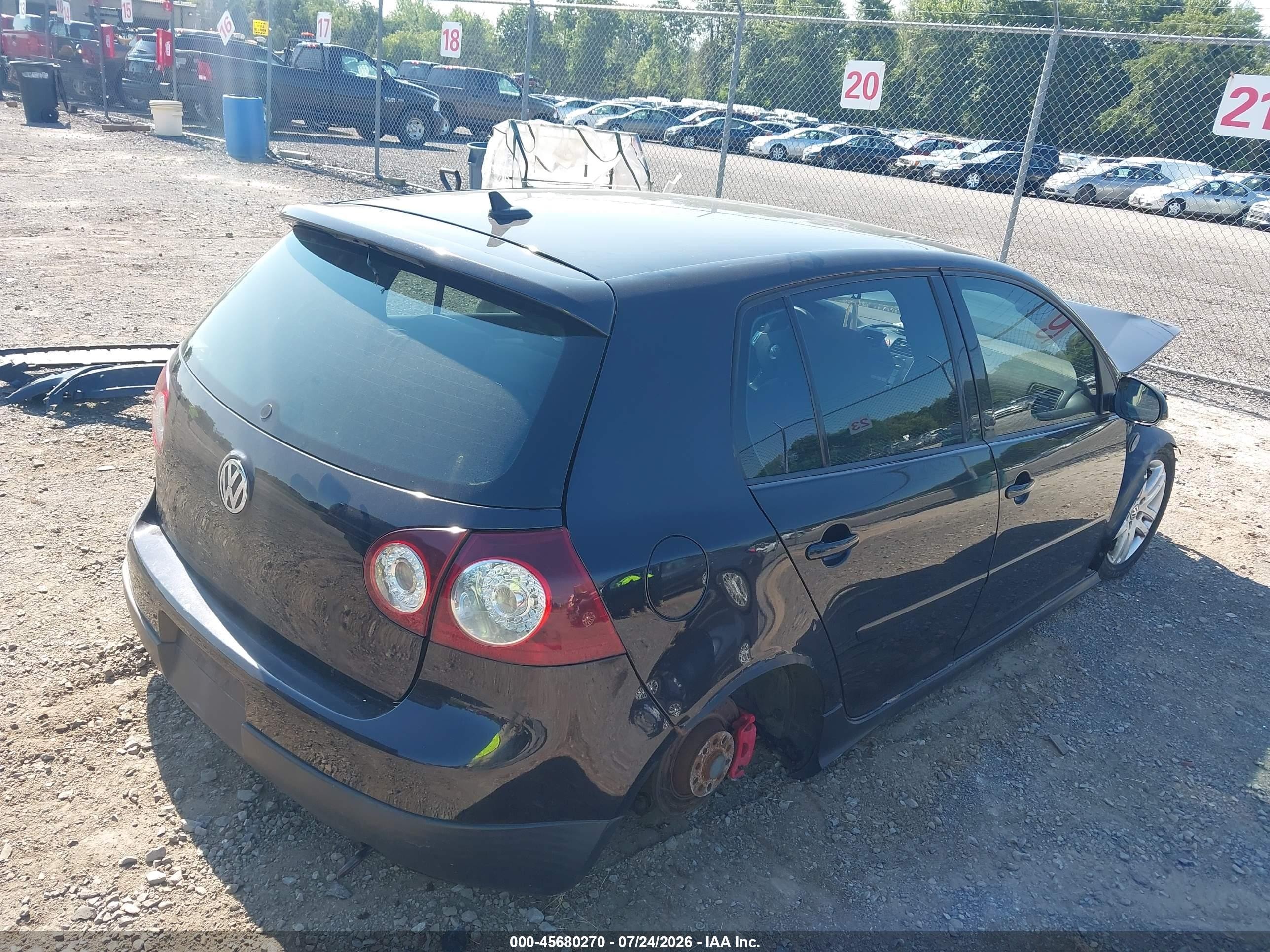 2008 Volkswagen Gti 4-door Black vin: WVWHV71K68W301331