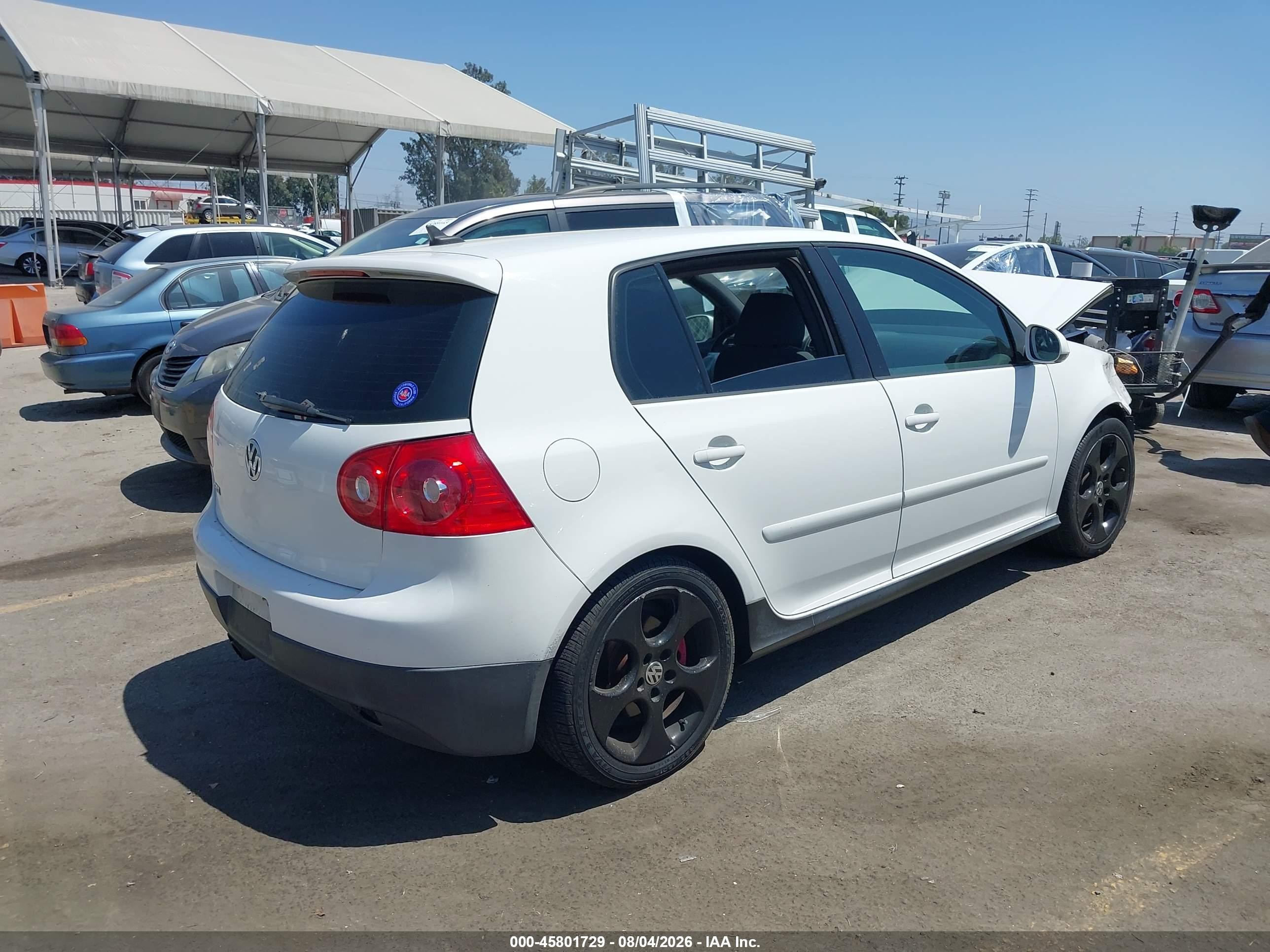 2008 Volkswagen Gti 4-door White vin: WVWHV71K78W178025