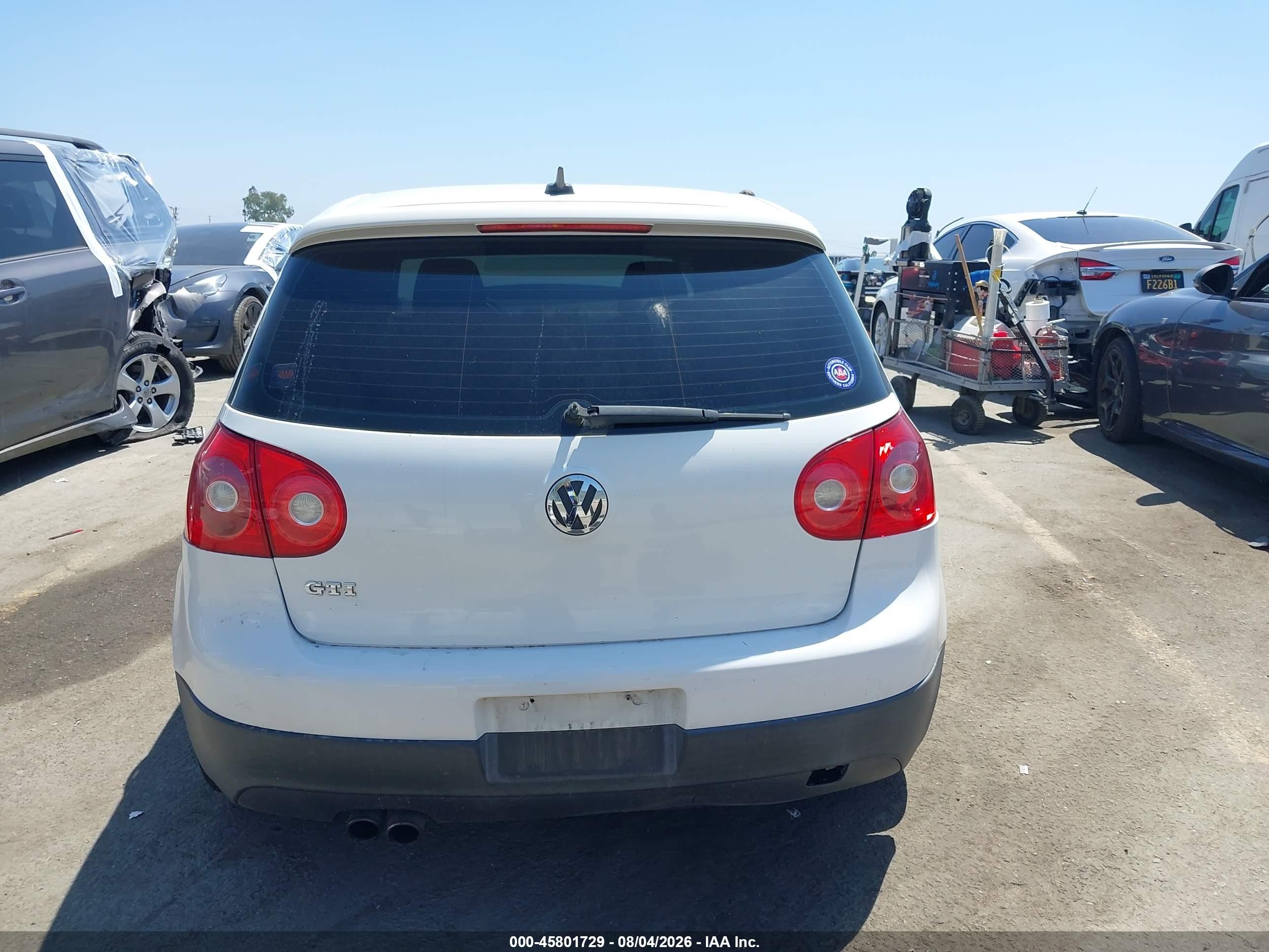 2008 Volkswagen Gti 4-door White vin: WVWHV71K78W178025
