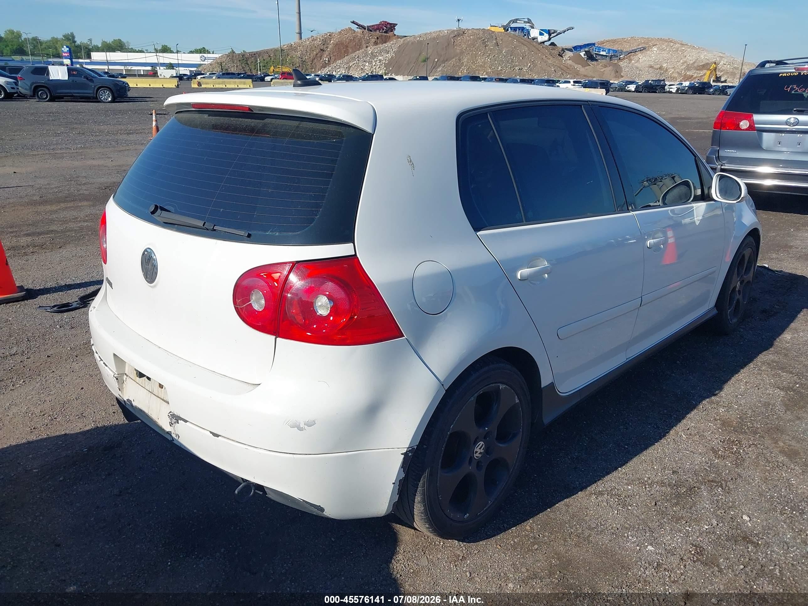 2008 Volkswagen Gti 4-door White vin: WVWHV71K78W230480