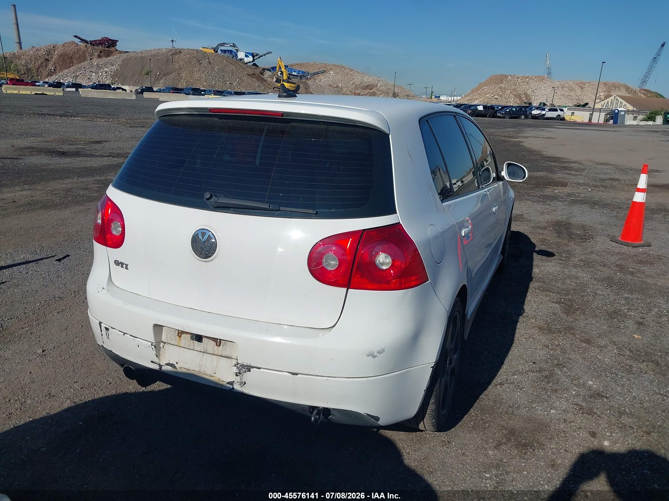 2008 Volkswagen Gti 4-door White vin: WVWHV71K78W230480