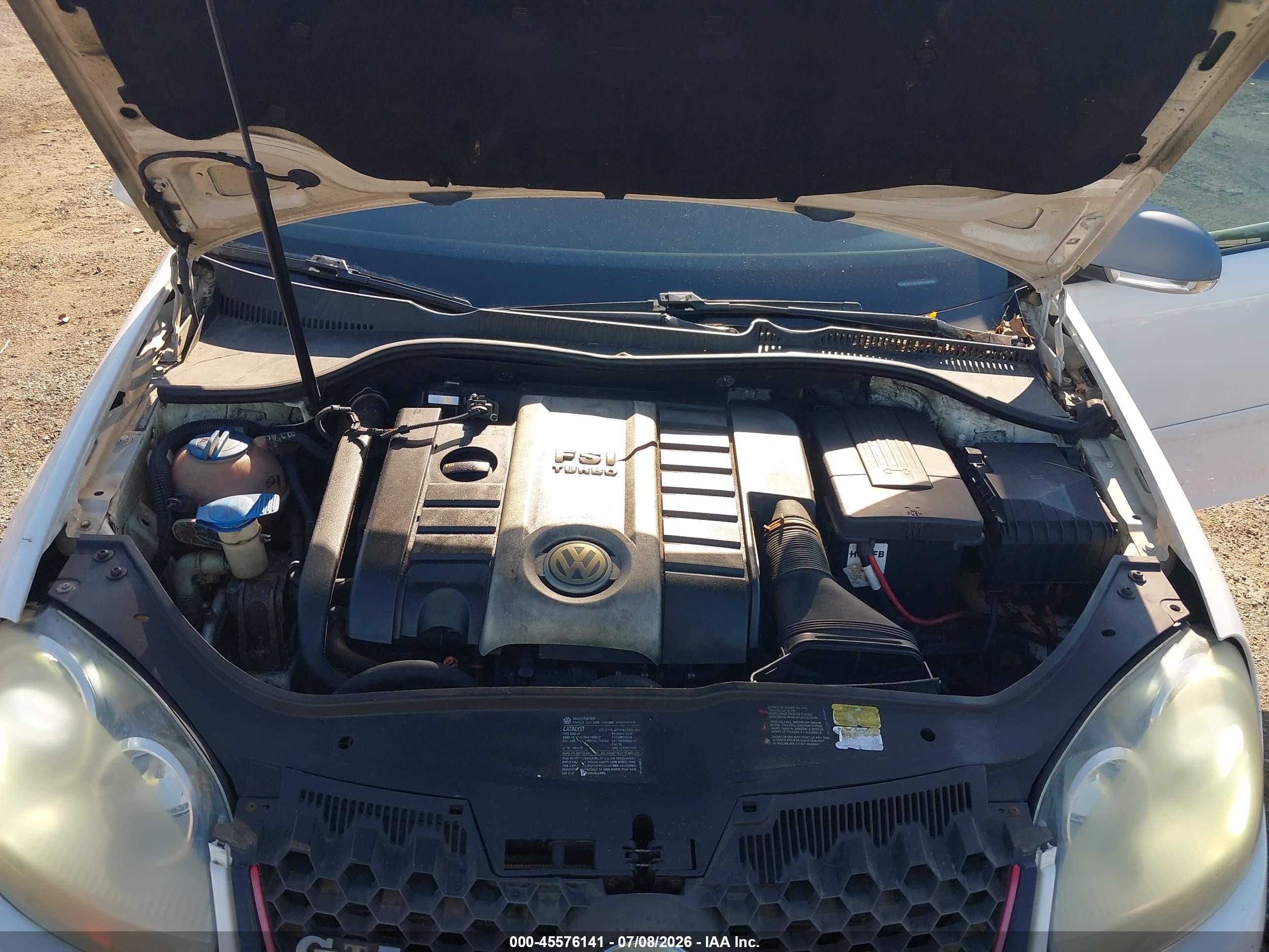 2008 Volkswagen Gti 4-door White vin: WVWHV71K78W230480