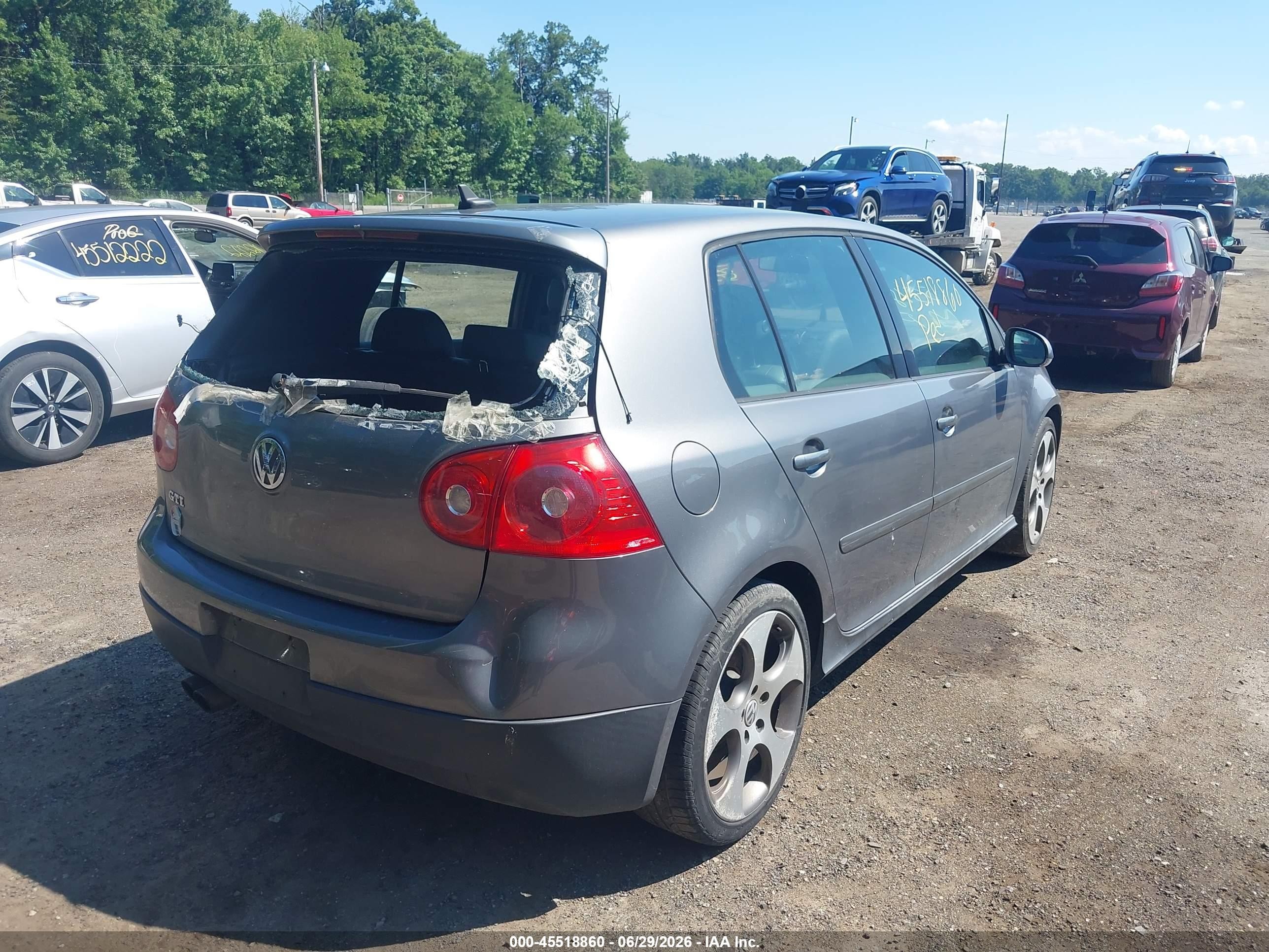 2009 Volkswagen Gti 4-door Gray vin: WVWHV71K99W140037