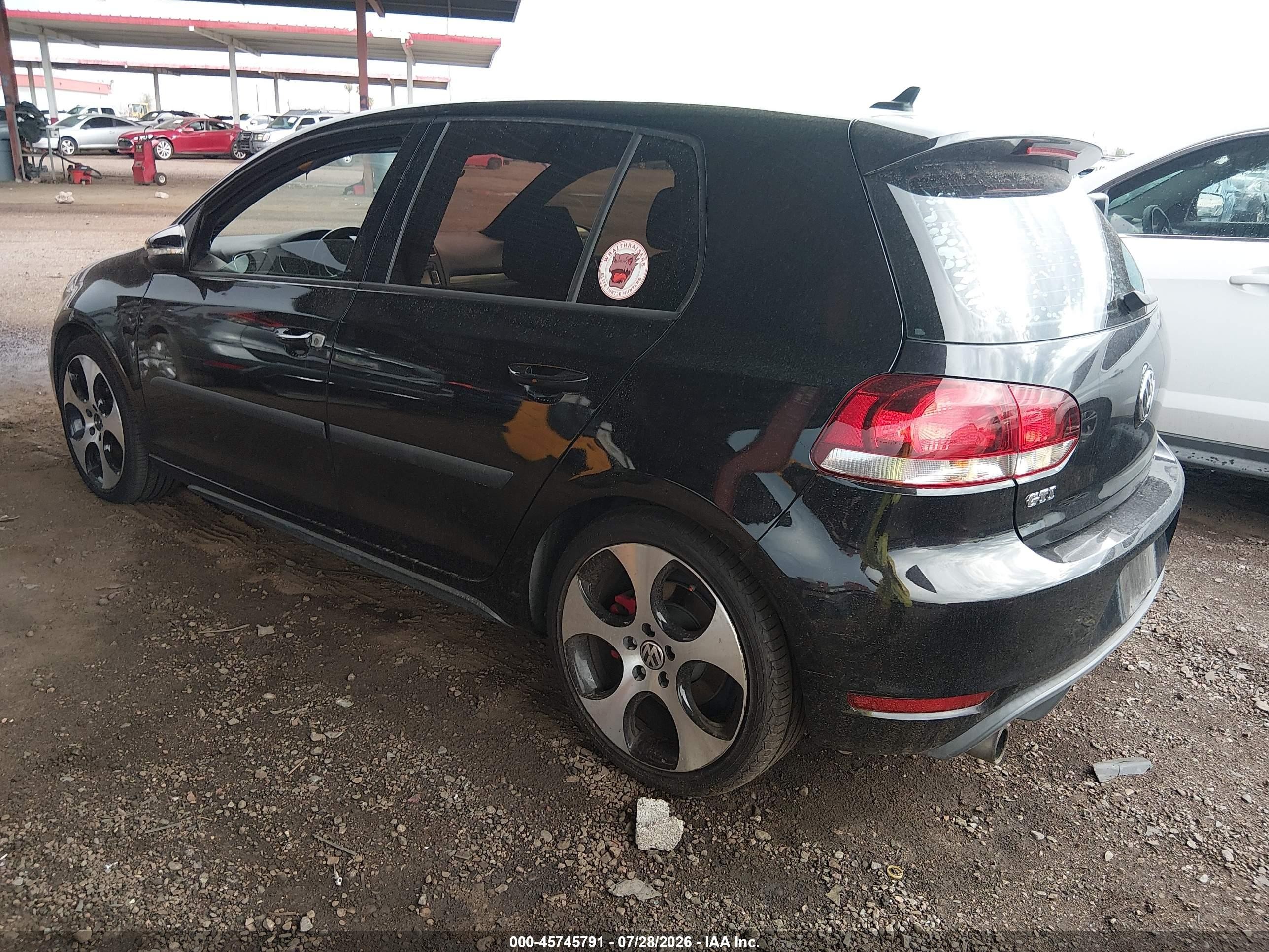 2010 Volkswagen Gti 4-door Black vin: WVWHV7AJ0AW236912