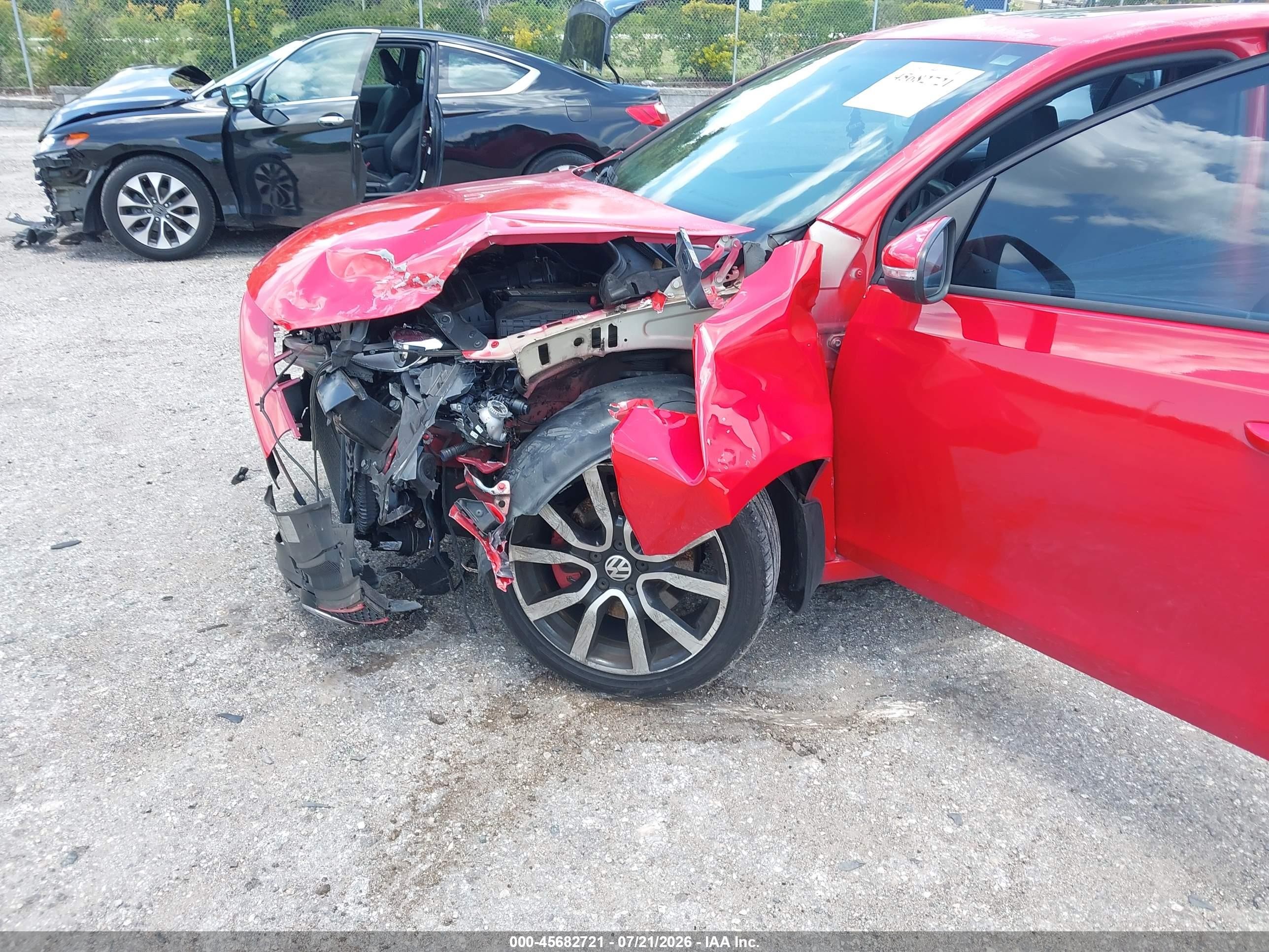 2012 Volkswagen Gti 4-door Autobahn Red vin: WVWHV7AJ0CW023347