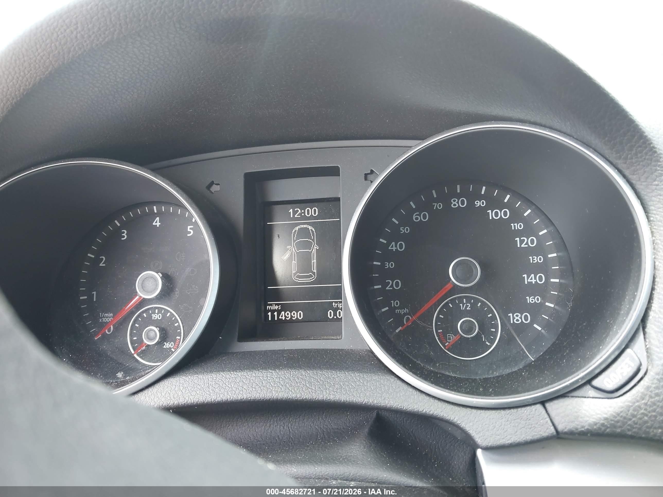 2012 Volkswagen Gti 4-door Autobahn Red vin: WVWHV7AJ0CW023347