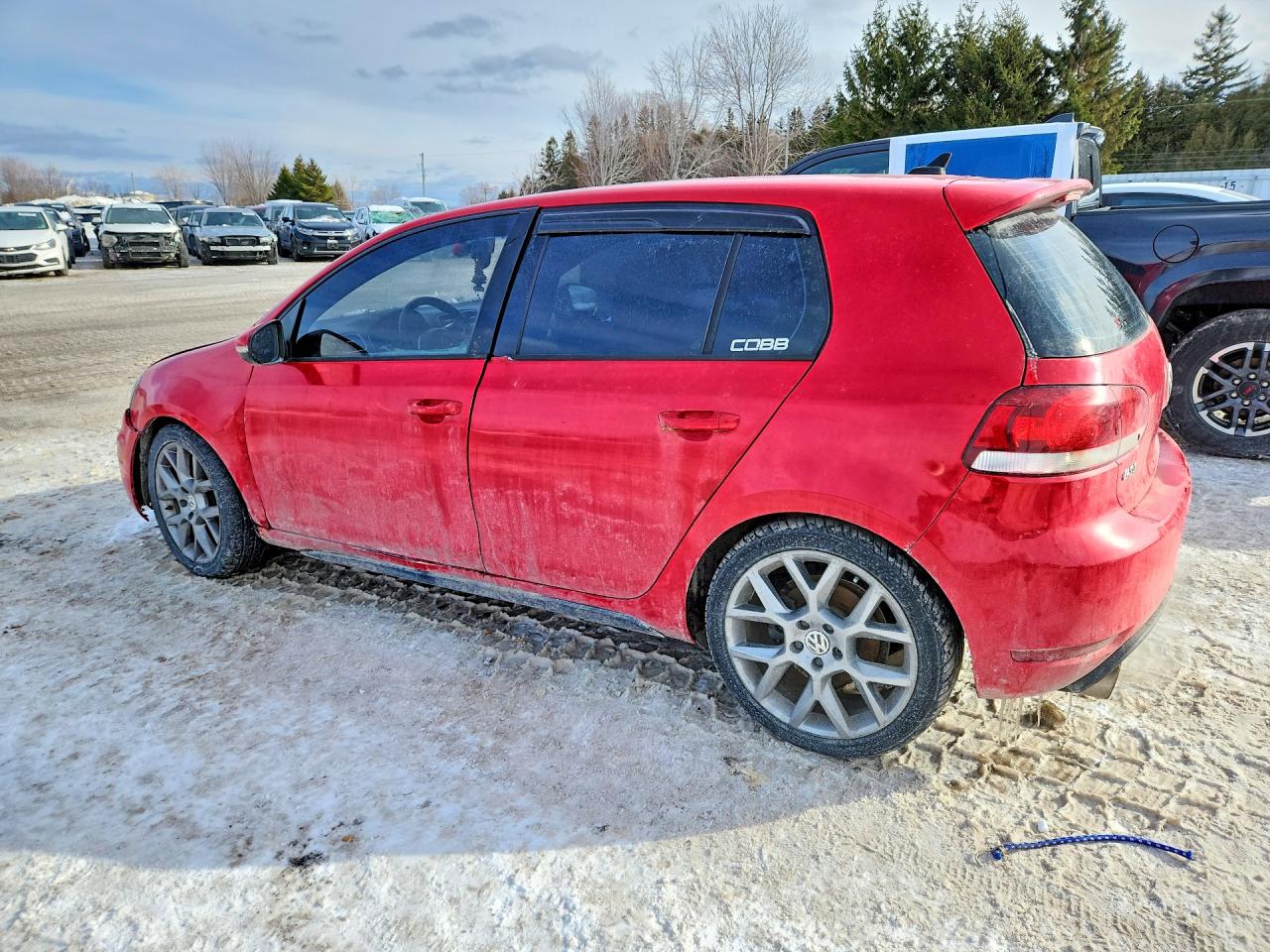 2013 Volkswagen Gti Red vin: WVWHV7AJ0DW119643