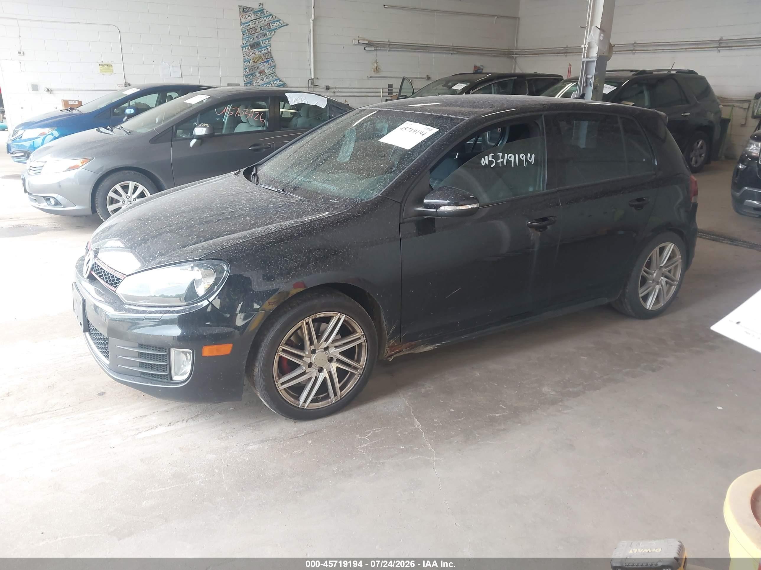 2010 Volkswagen Gti 4-door Black vin: WVWHV7AJ1AW392229