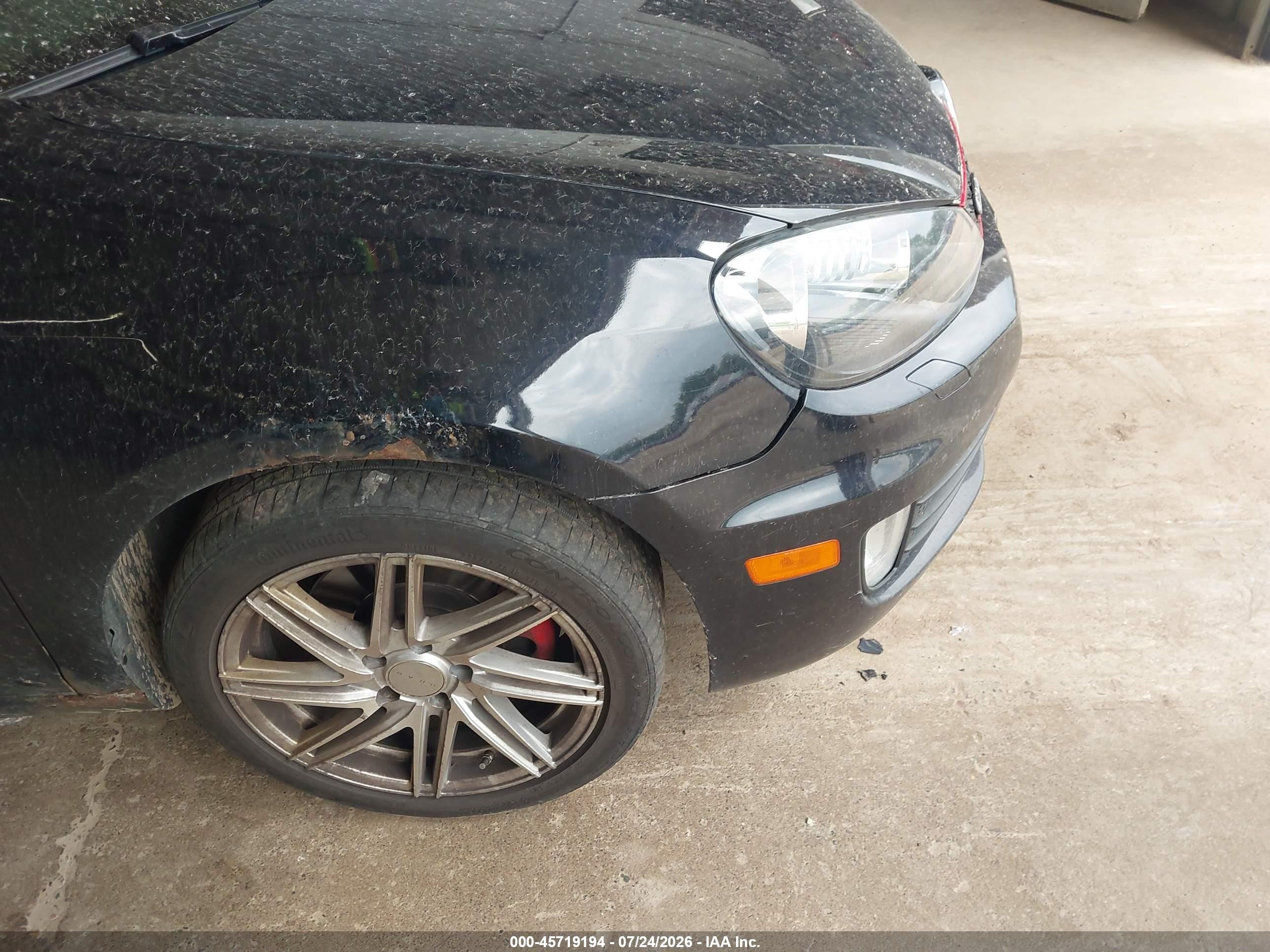 2010 Volkswagen Gti 4-door Black vin: WVWHV7AJ1AW392229