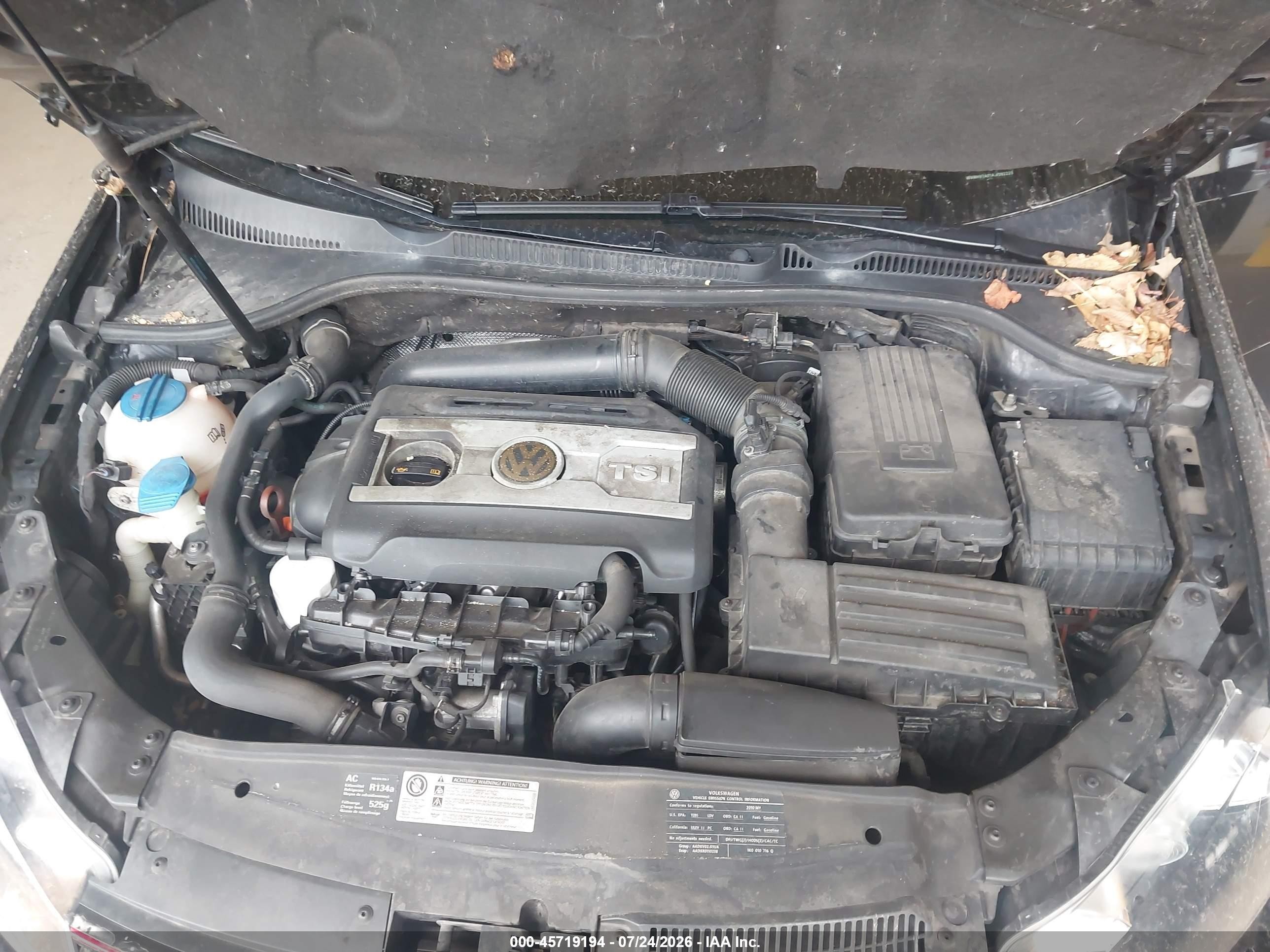2010 Volkswagen Gti 4-door Black vin: WVWHV7AJ1AW392229