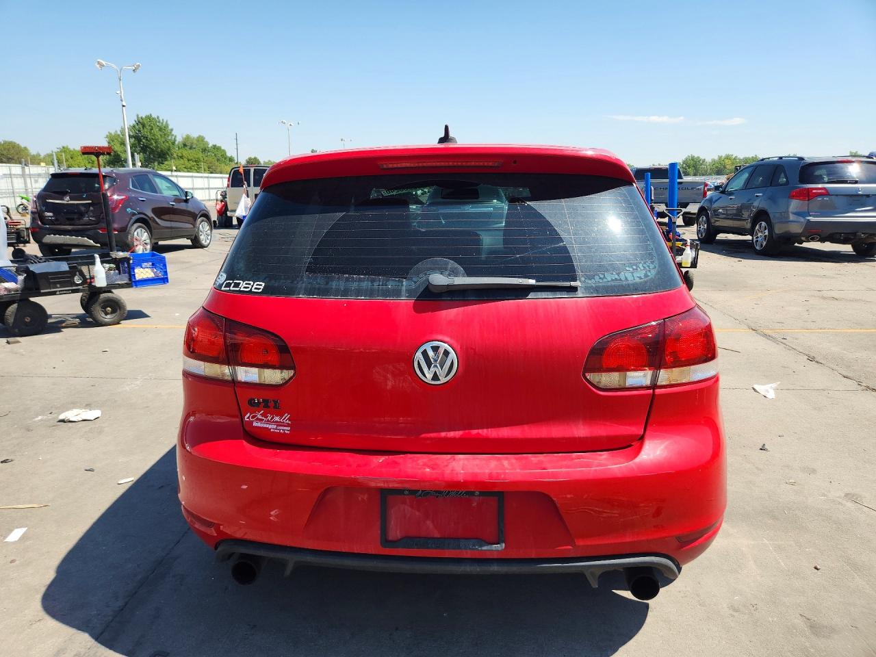 2011 Volkswagen Gti Красный vin: WVWHV7AJ1BW007124