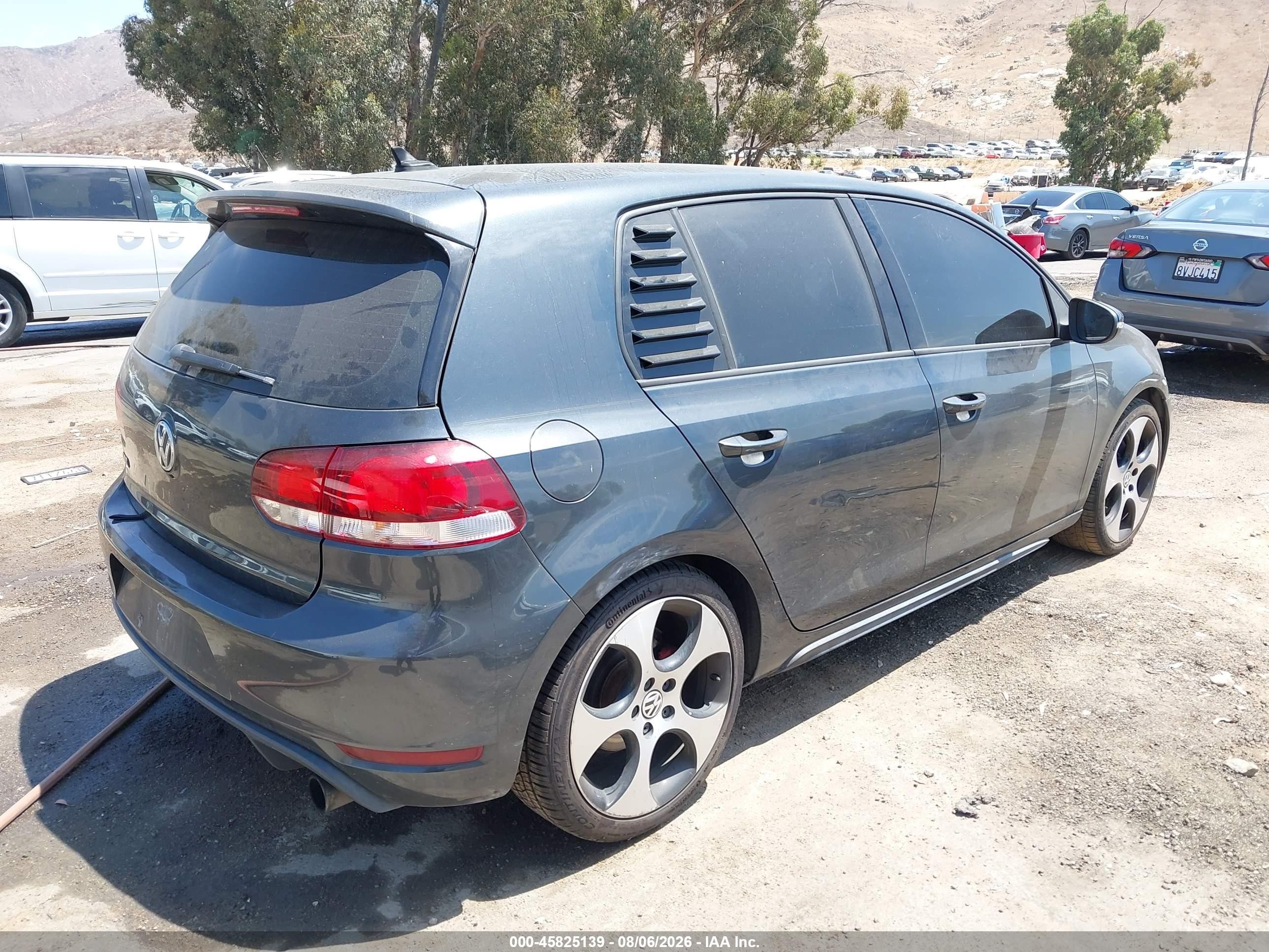 2011 Volkswagen Gti 4-door Gray vin: WVWHV7AJ1BW104629