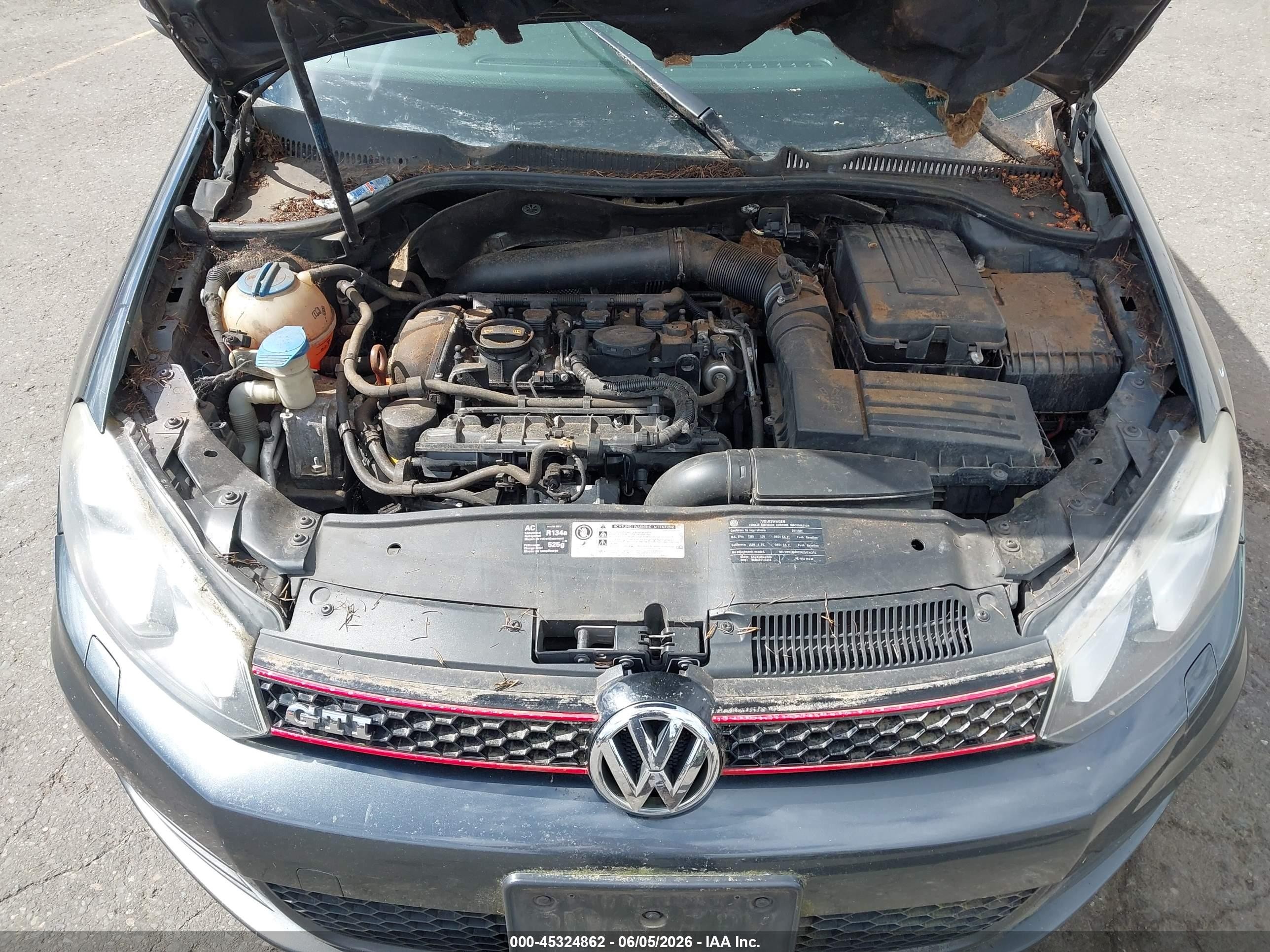 2011 Volkswagen Gti 4-door Autobahn Gray vin: WVWHV7AJ1BW154625