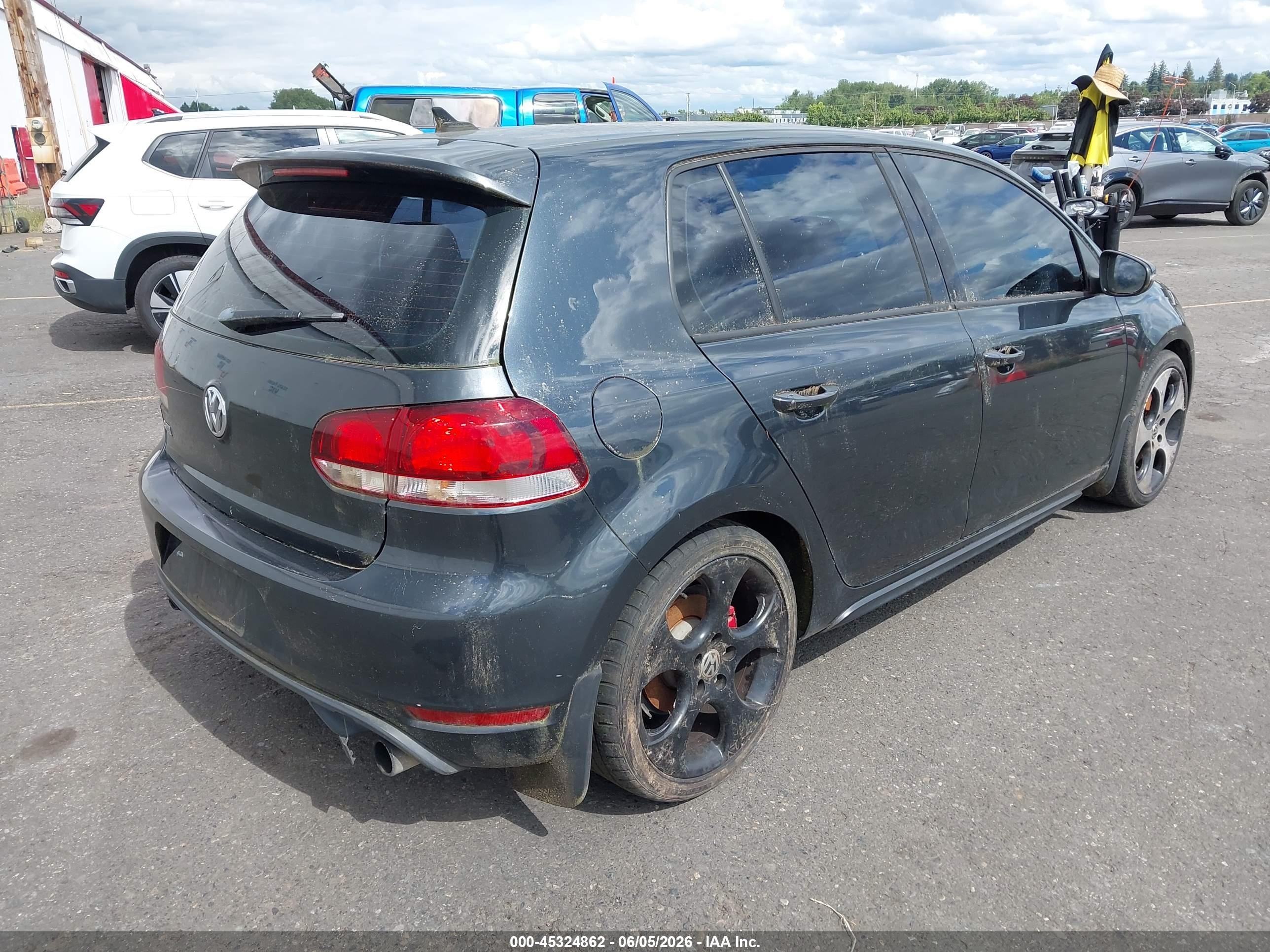 2011 Volkswagen Gti 4-door Autobahn Gray vin: WVWHV7AJ1BW154625