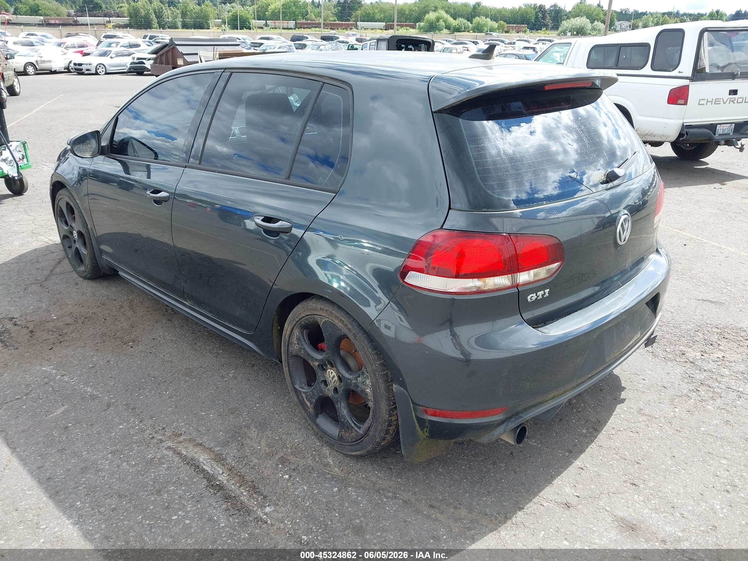 2011 Volkswagen Gti 4-door Autobahn Gray vin: WVWHV7AJ1BW154625