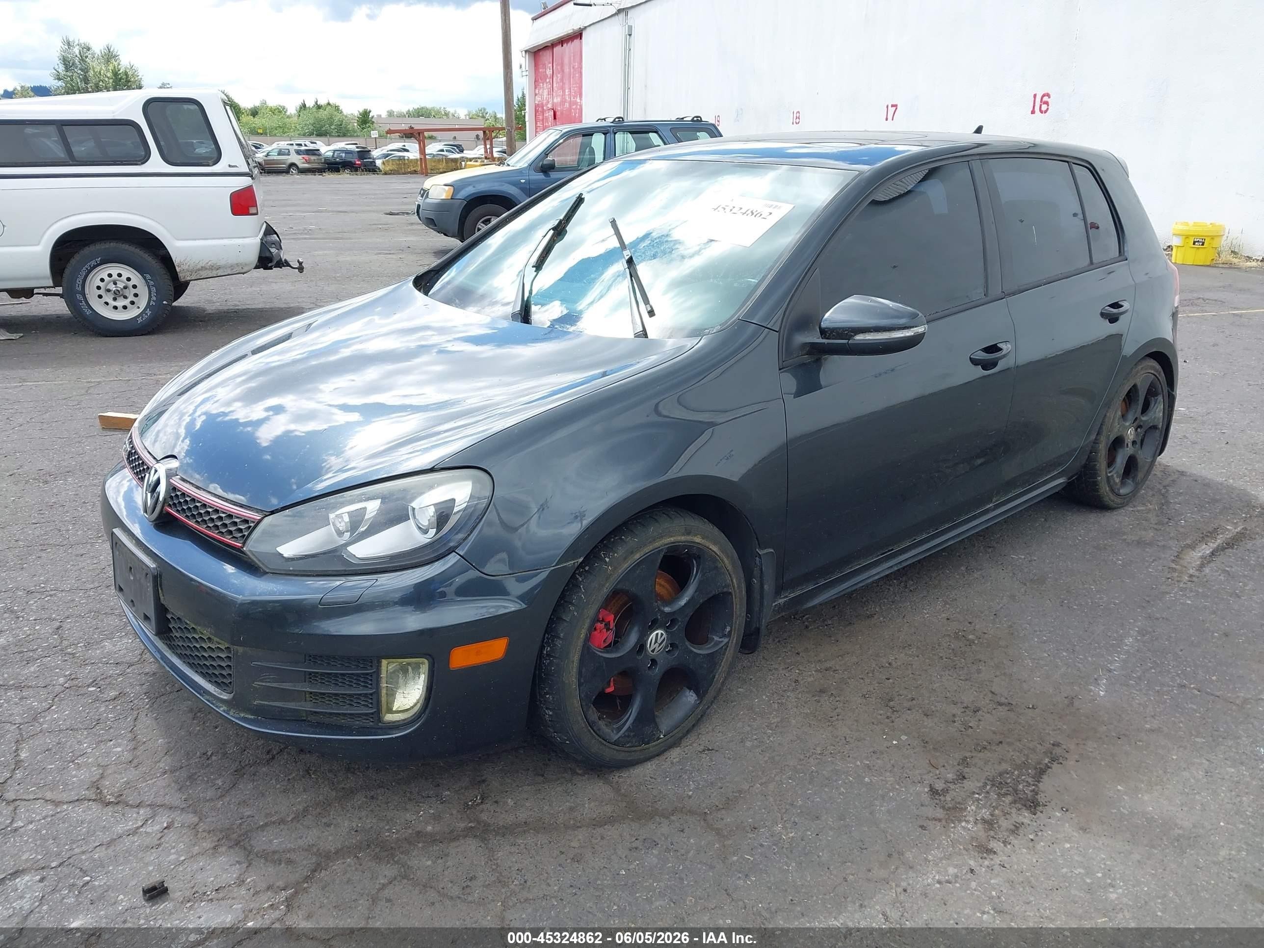 2011 Volkswagen Gti 4-door Autobahn Gray vin: WVWHV7AJ1BW154625