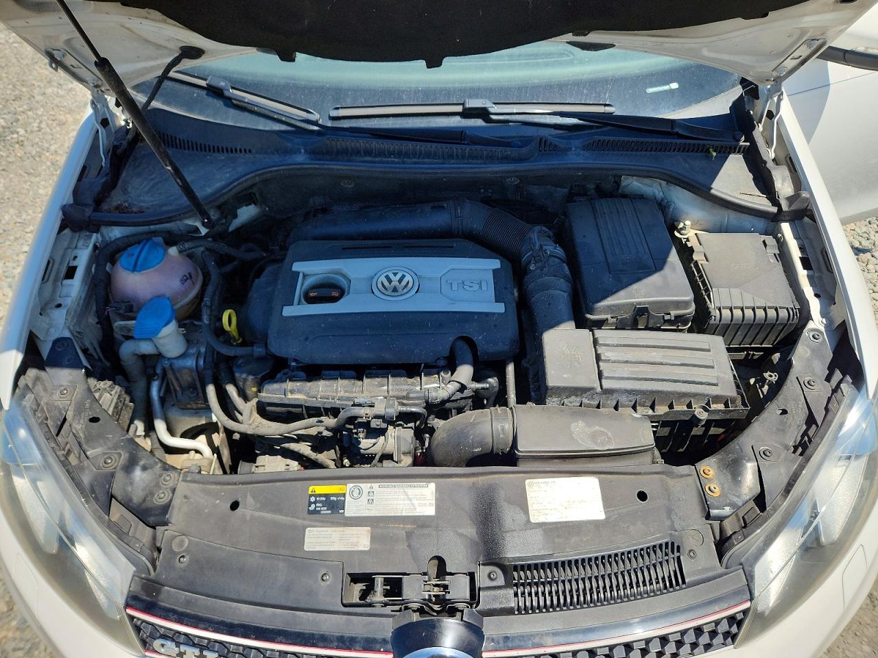 2013 Volkswagen Gti White vin: WVWHV7AJ1DW140307