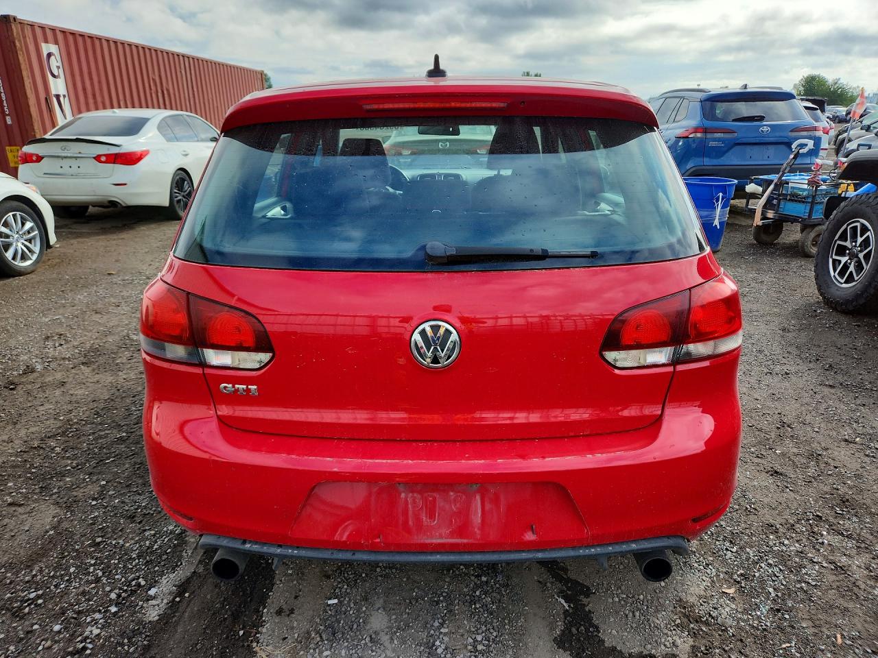 2012 Volkswagen Gti Red vin: WVWHV7AJ2CW222075
