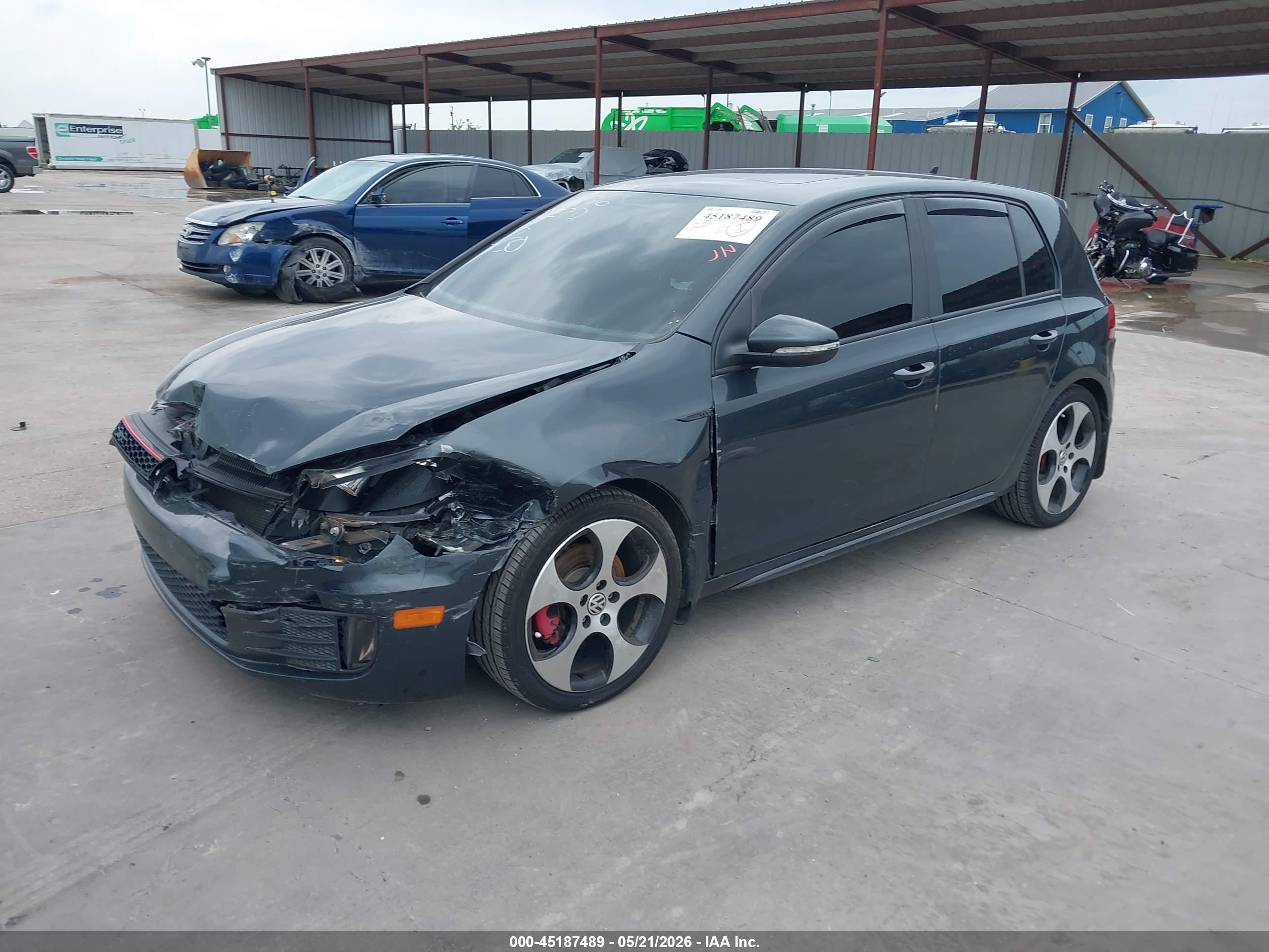 2012 Volkswagen Gti 4-door Серый vin: WVWHV7AJ2CW252497