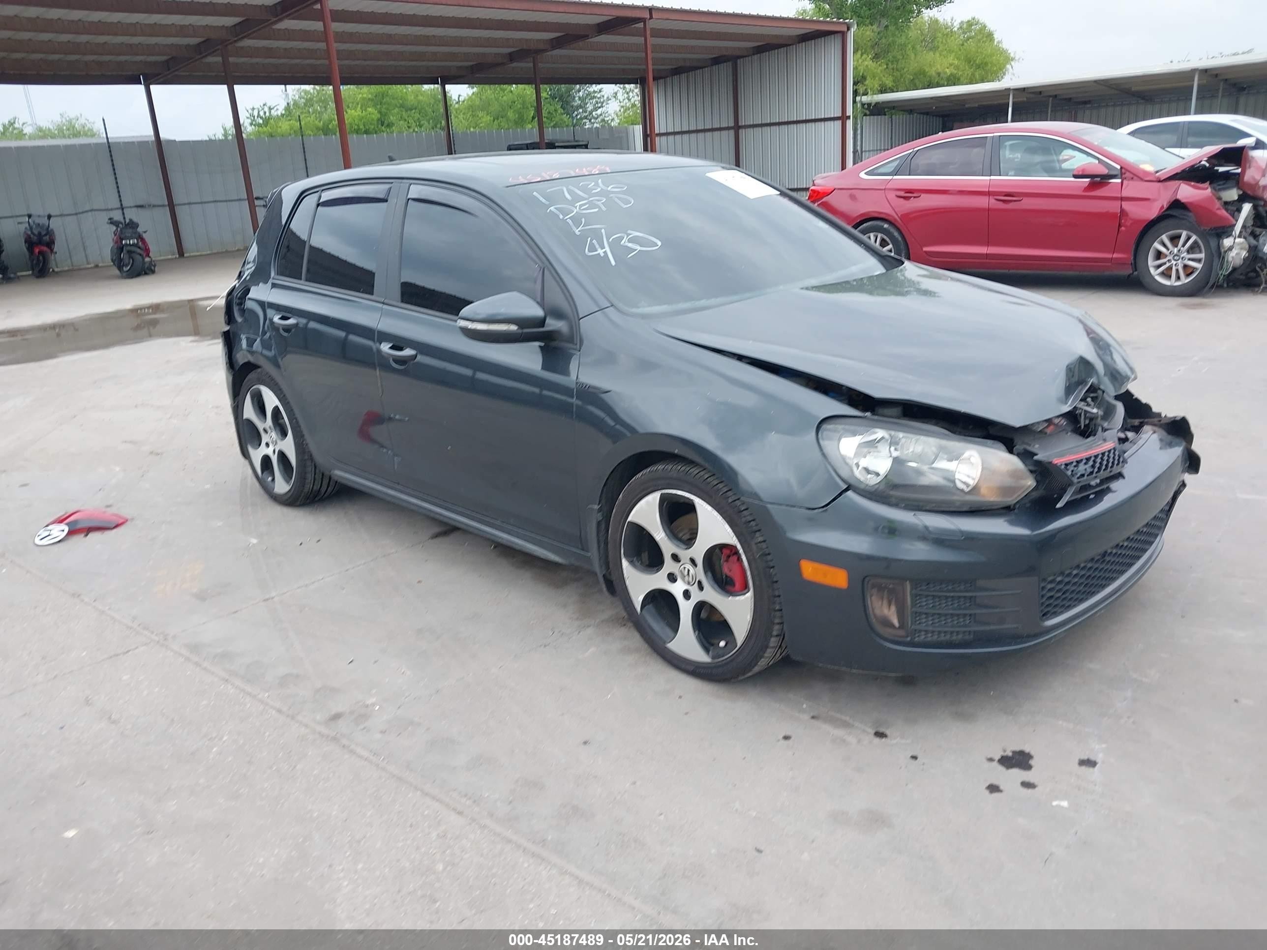 2012 Volkswagen Gti 4-door Серый vin: WVWHV7AJ2CW252497