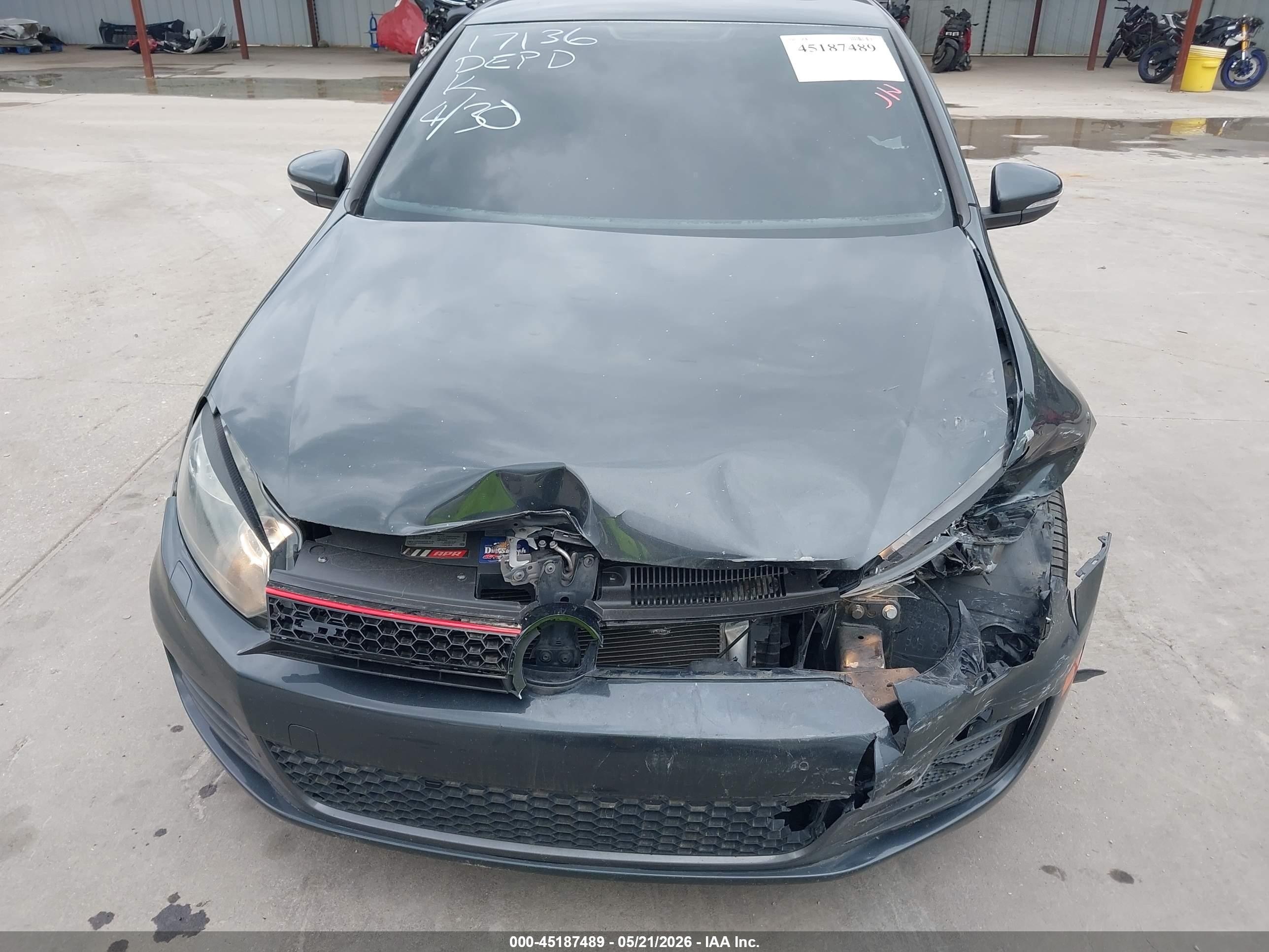 2012 Volkswagen Gti 4-door Серый vin: WVWHV7AJ2CW252497