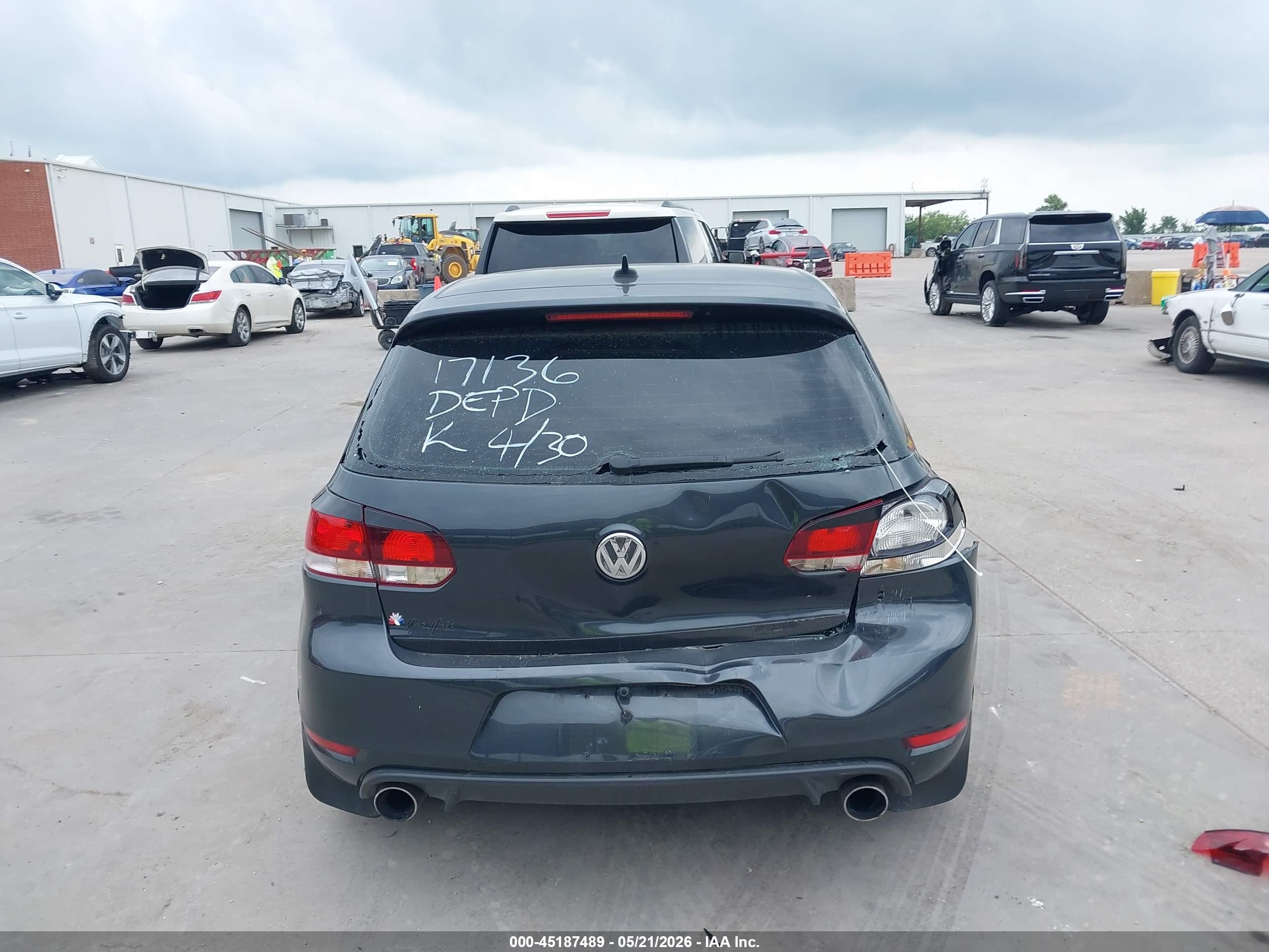 2012 Volkswagen Gti 4-door Серый vin: WVWHV7AJ2CW252497