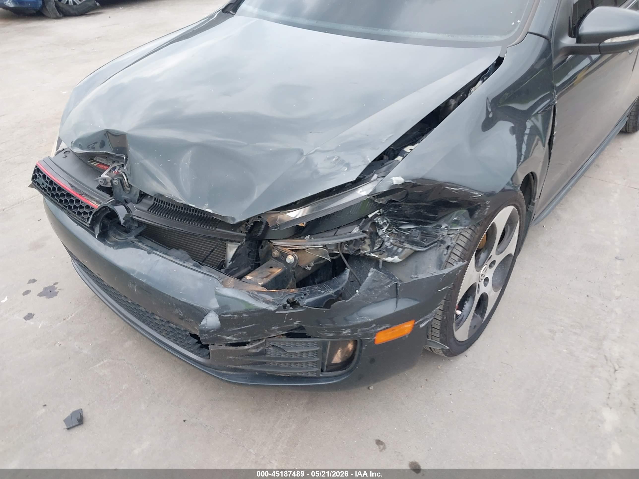 2012 Volkswagen Gti 4-door Серый vin: WVWHV7AJ2CW252497