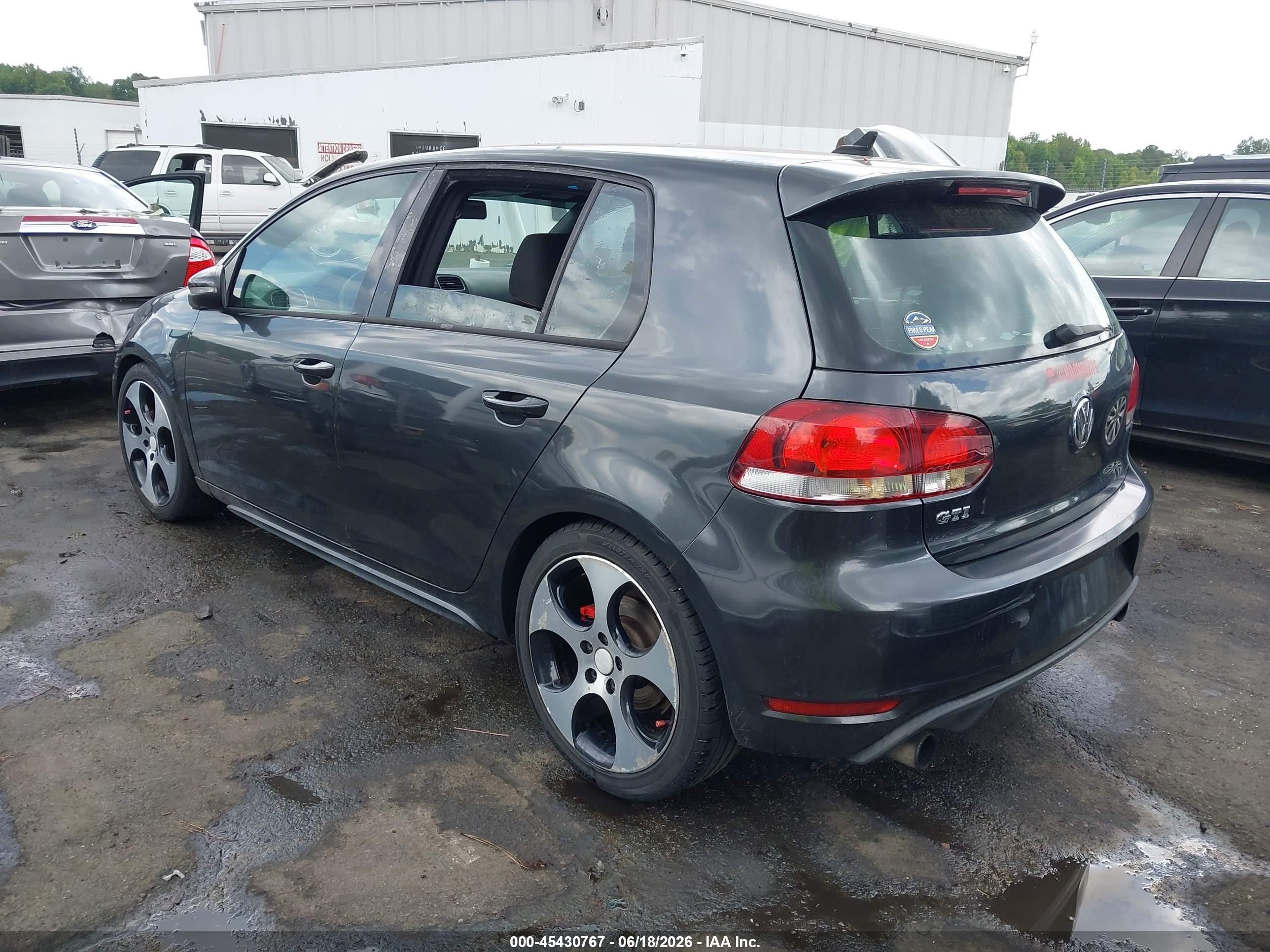 2013 Volkswagen Gti 4-door Gray vin: WVWHV7AJ2DW059154