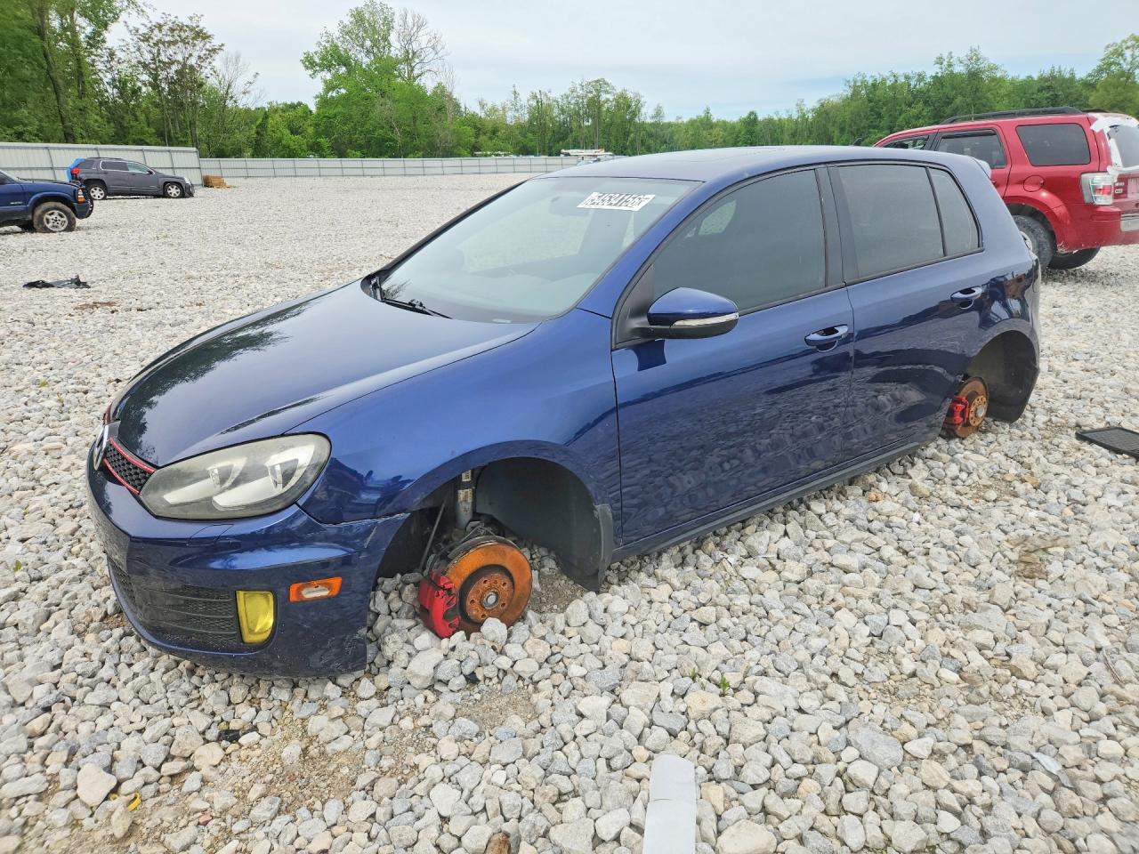 2011 Volkswagen Gti Blue vin: WVWHV7AJ4BW039632