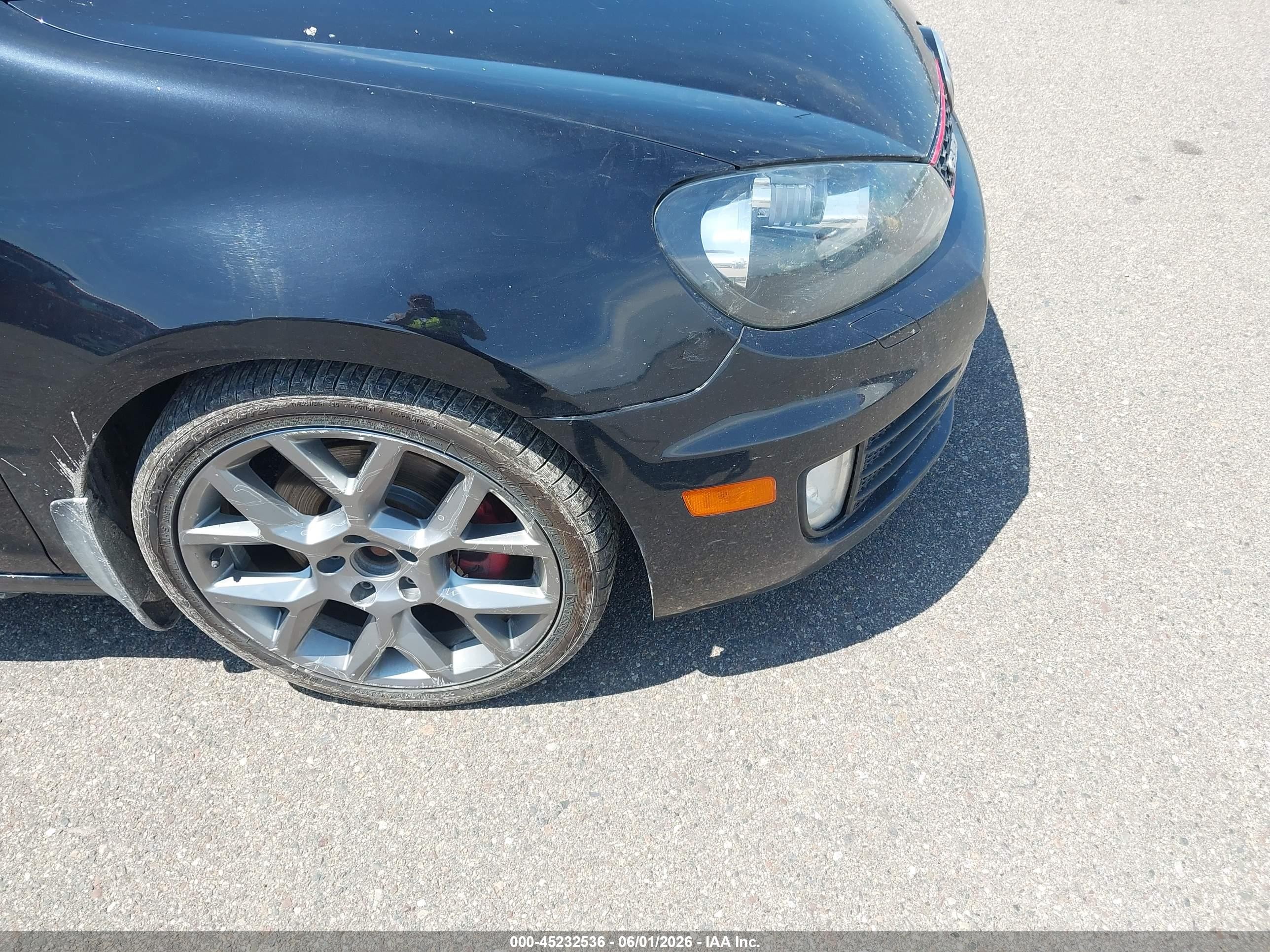 2013 Volkswagen Gti 4-door Black vin: WVWHV7AJ4DW127308