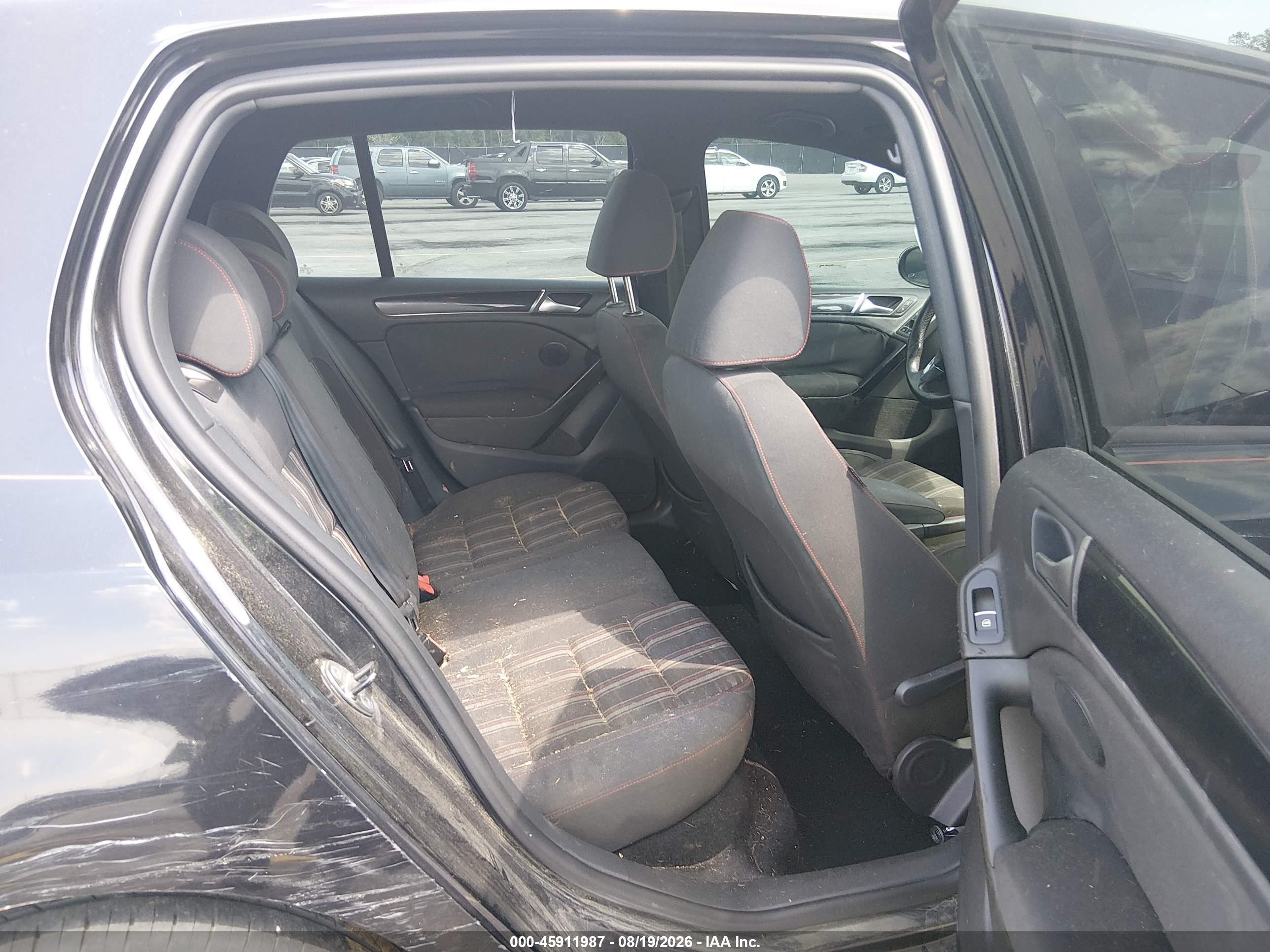 2012 Volkswagen Gti 4-door Black vin: WVWHV7AJ6CW257296