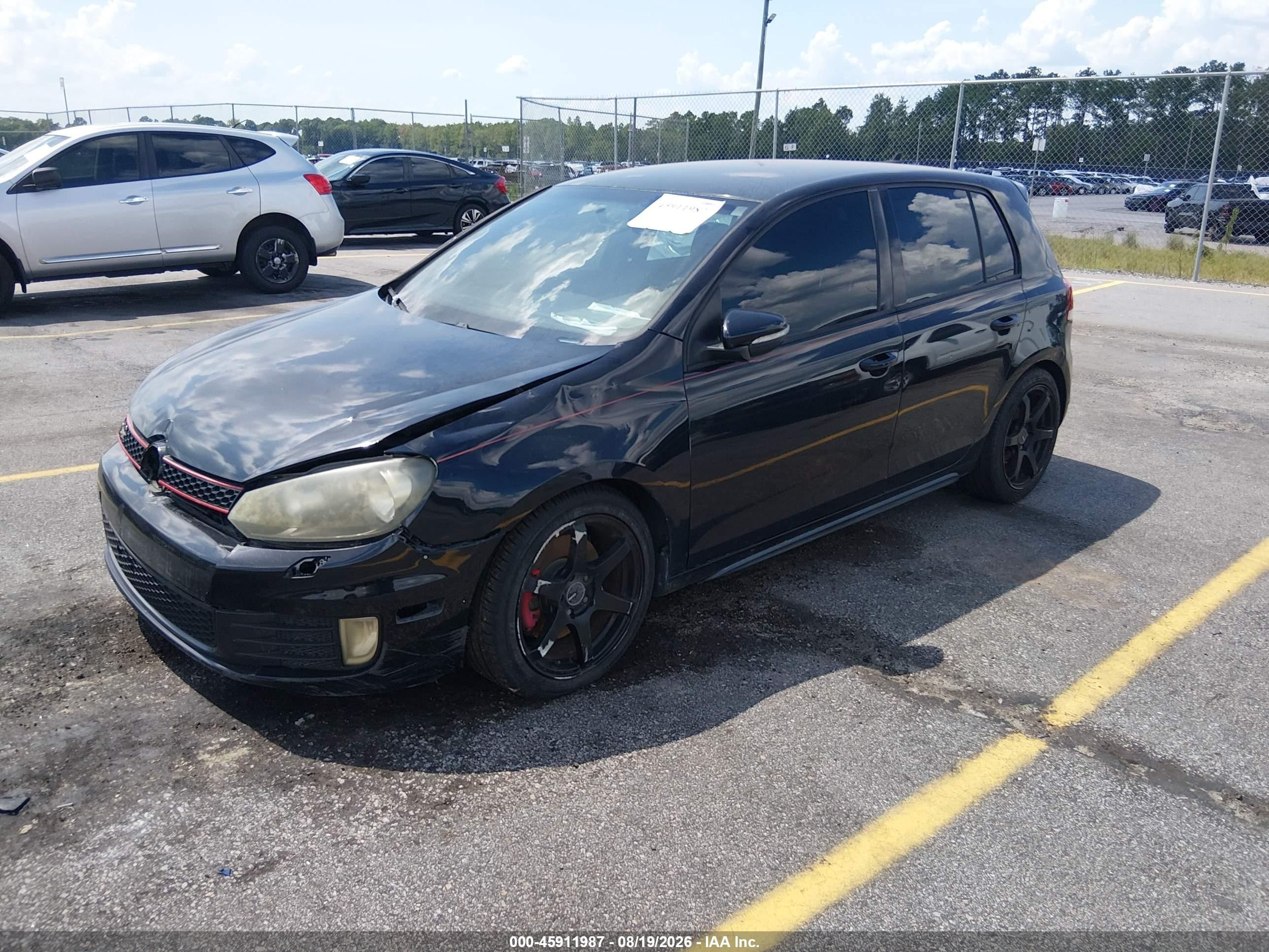 2012 Volkswagen Gti 4-door Black vin: WVWHV7AJ6CW257296