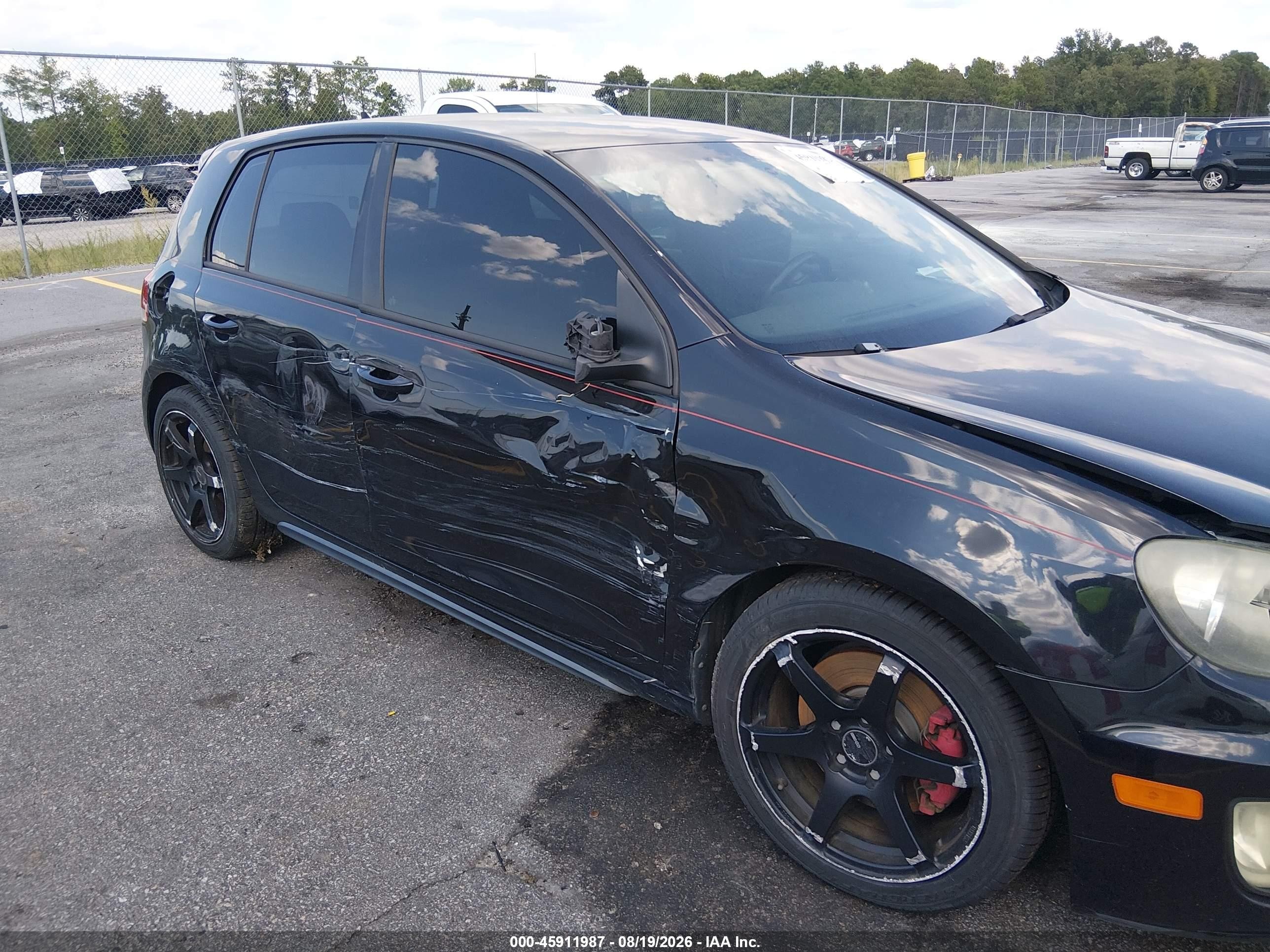 2012 Volkswagen Gti 4-door Black vin: WVWHV7AJ6CW257296