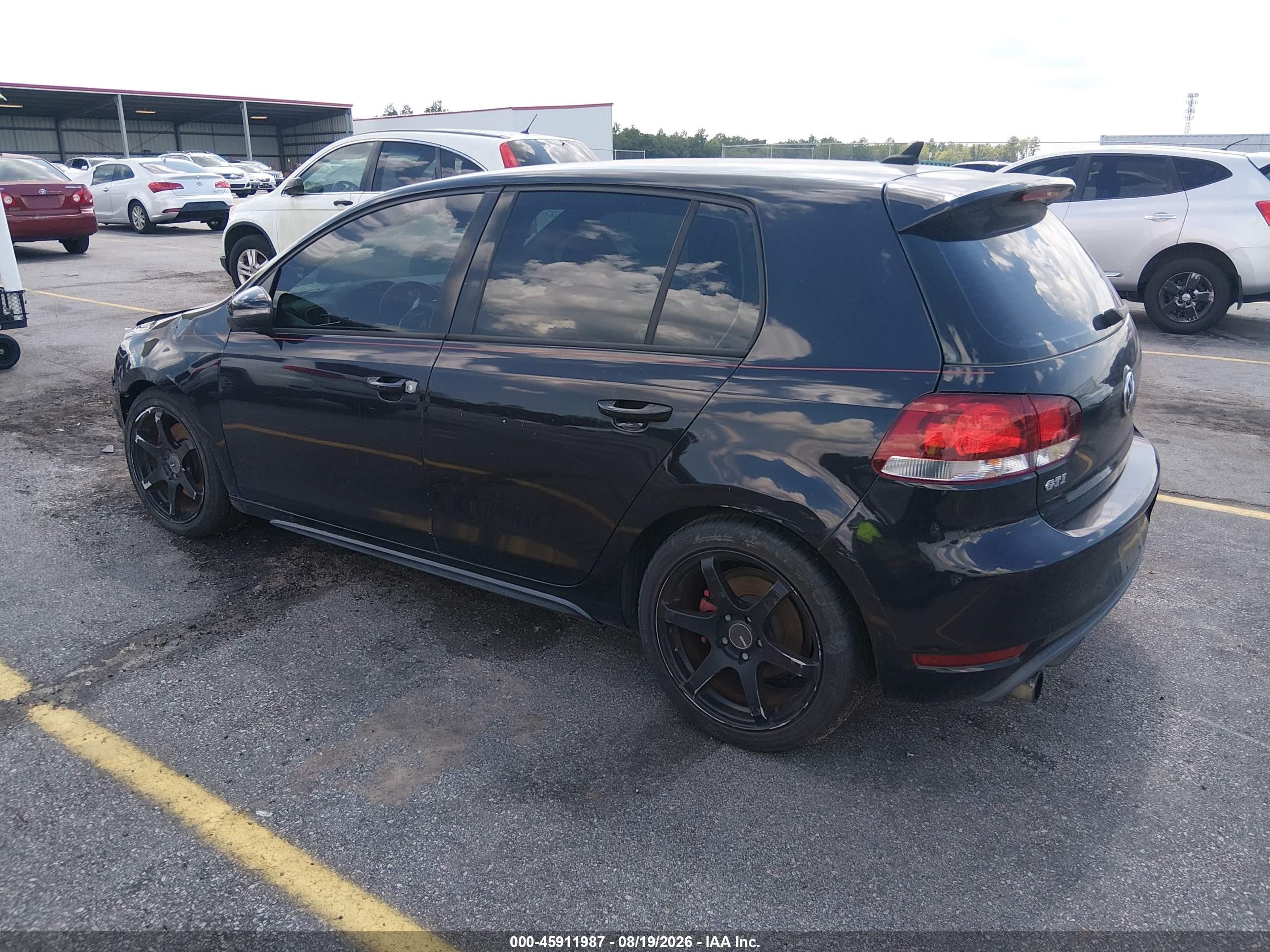 2012 Volkswagen Gti 4-door Black vin: WVWHV7AJ6CW257296