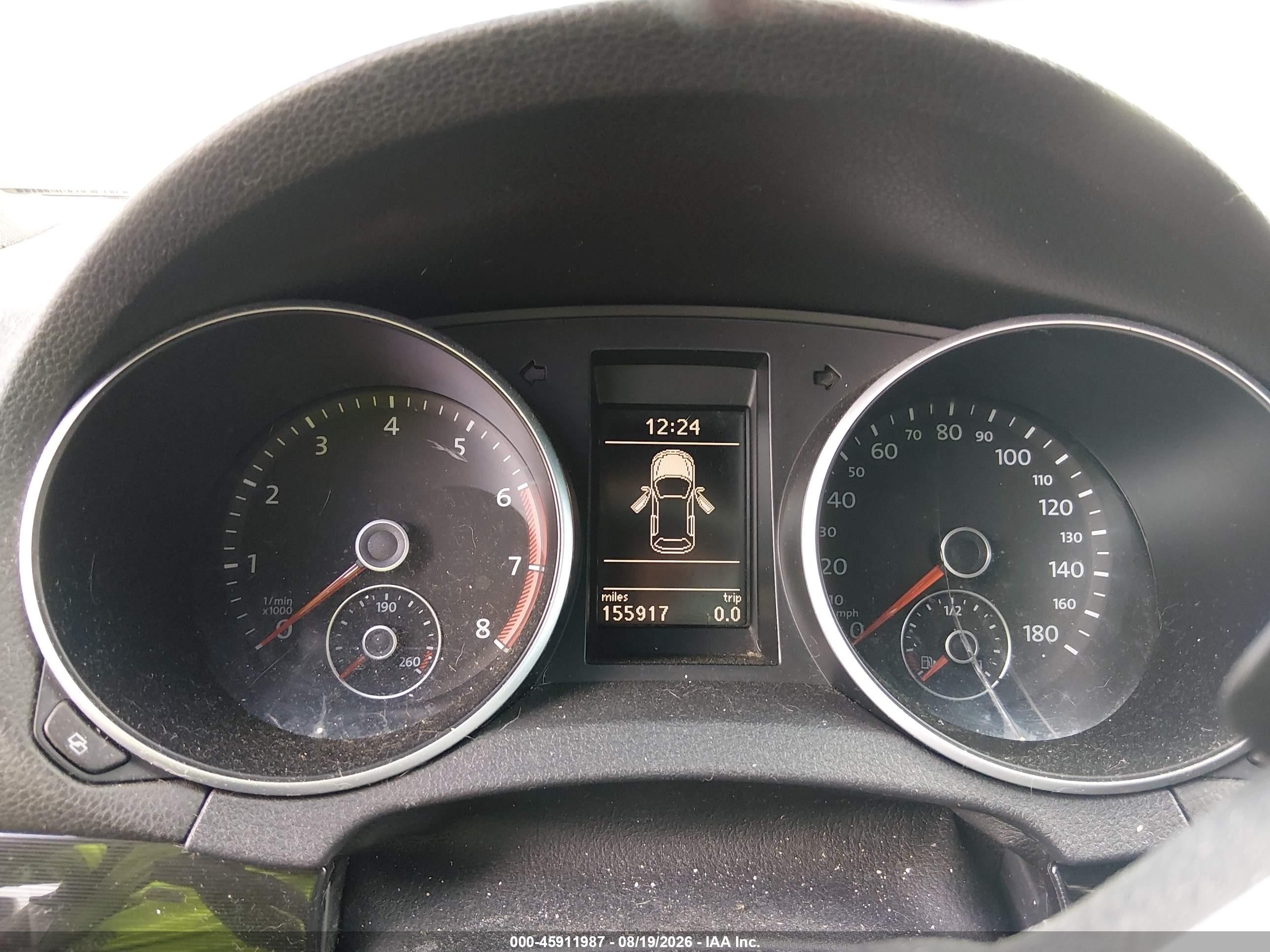 2012 Volkswagen Gti 4-door Black vin: WVWHV7AJ6CW257296