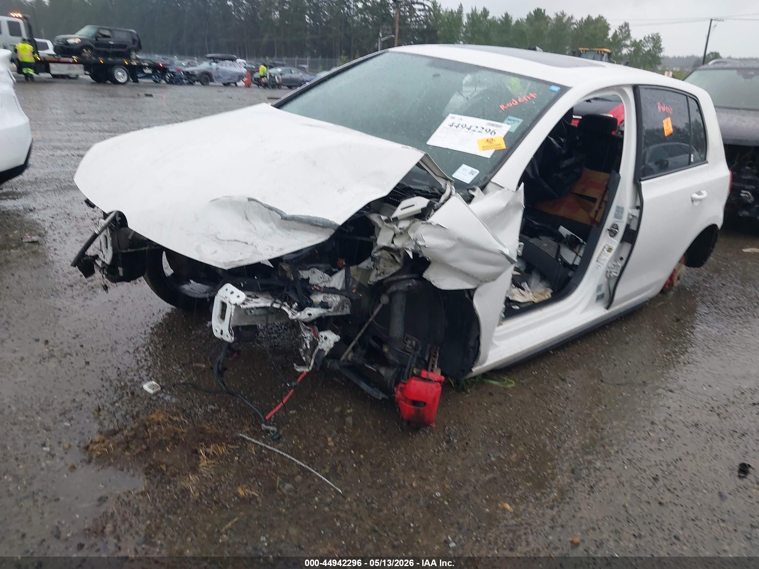 2012 Volkswagen Gti 4-door White vin: WVWHV7AJ6CW267603