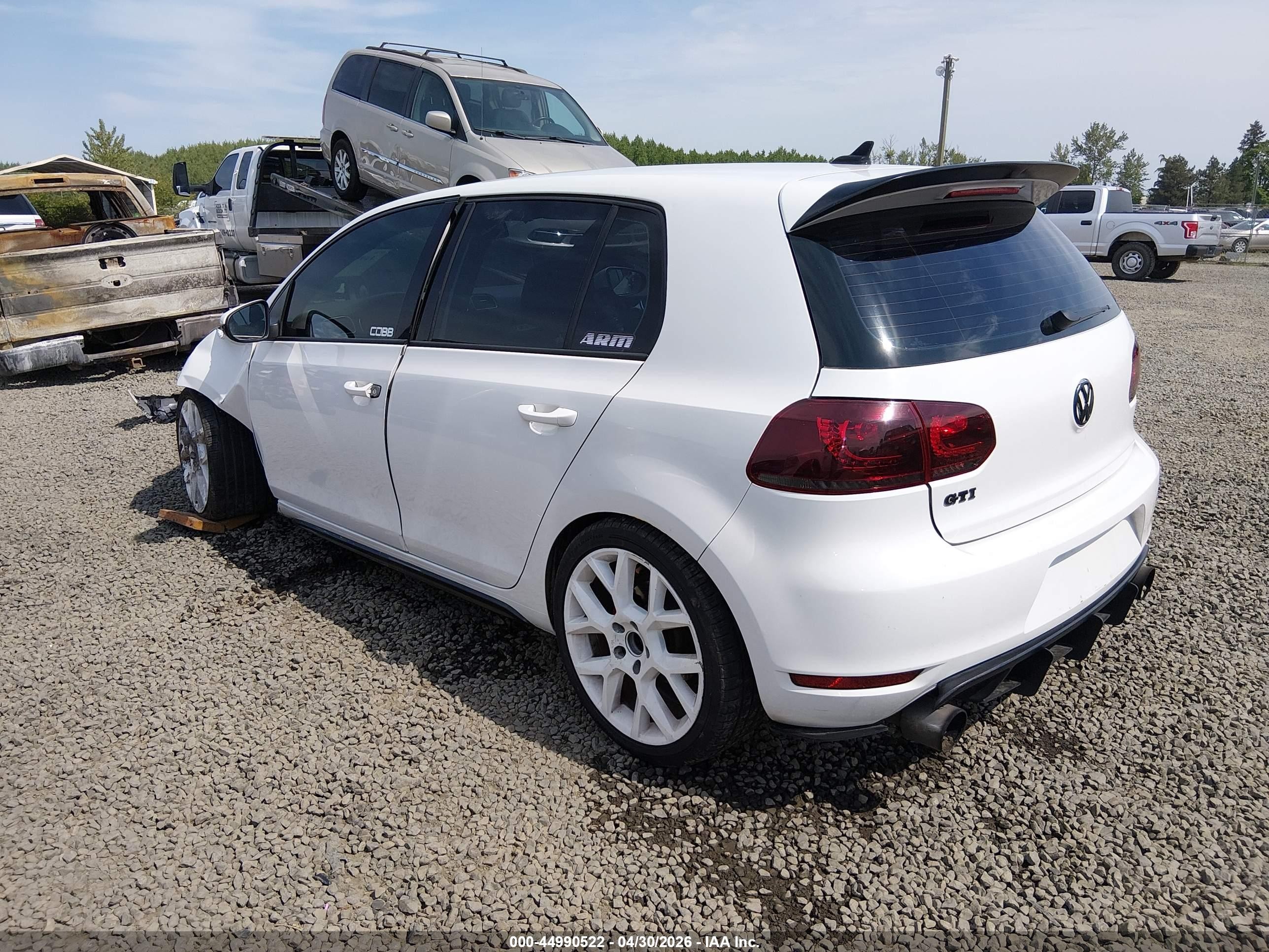 2013 Volkswagen Gti Wolfsburg Edition White vin: WVWHV7AJ6DW133305