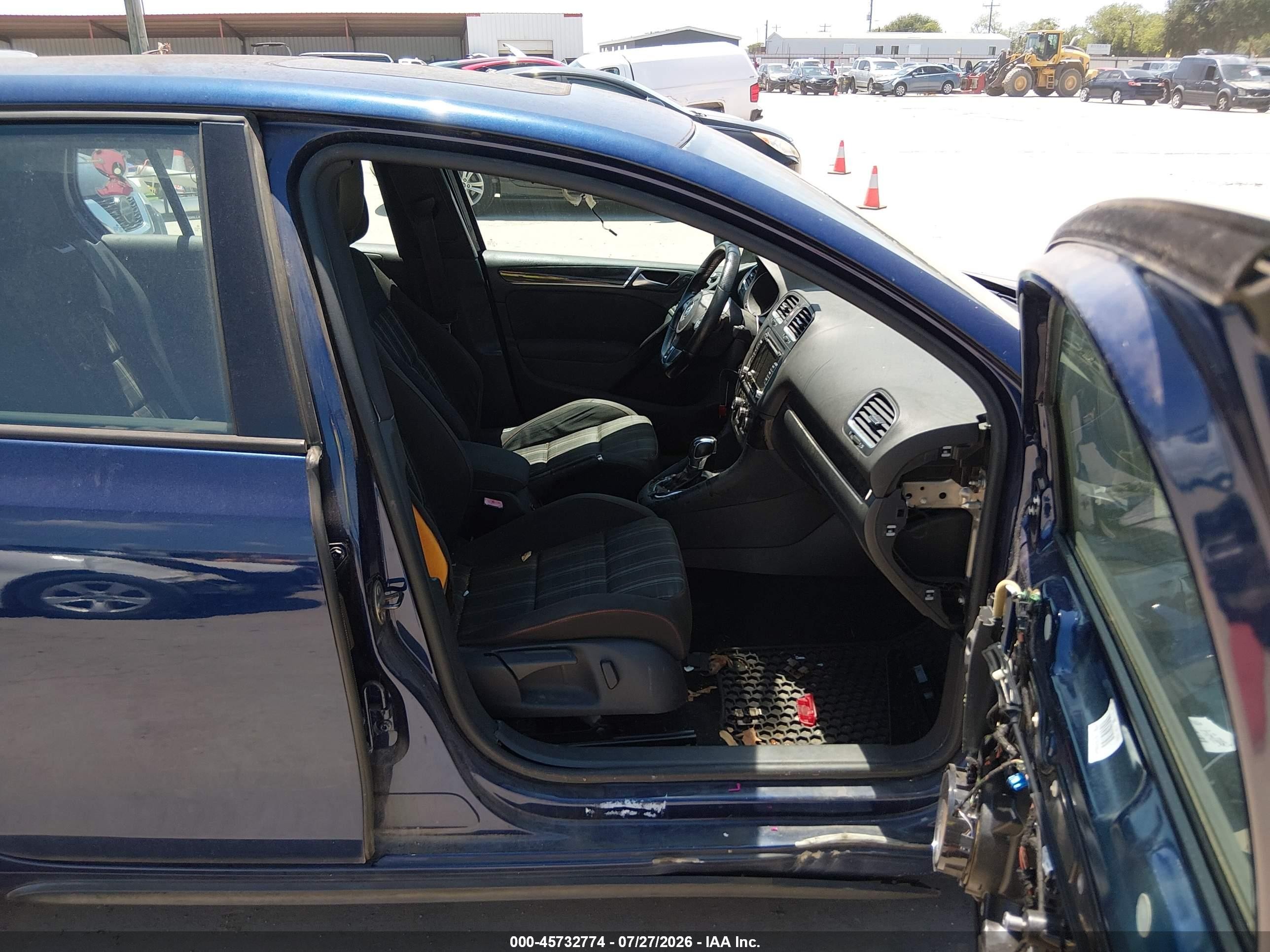 2012 Volkswagen Gti 4-door Blue vin: WVWHV7AJ7CW341661