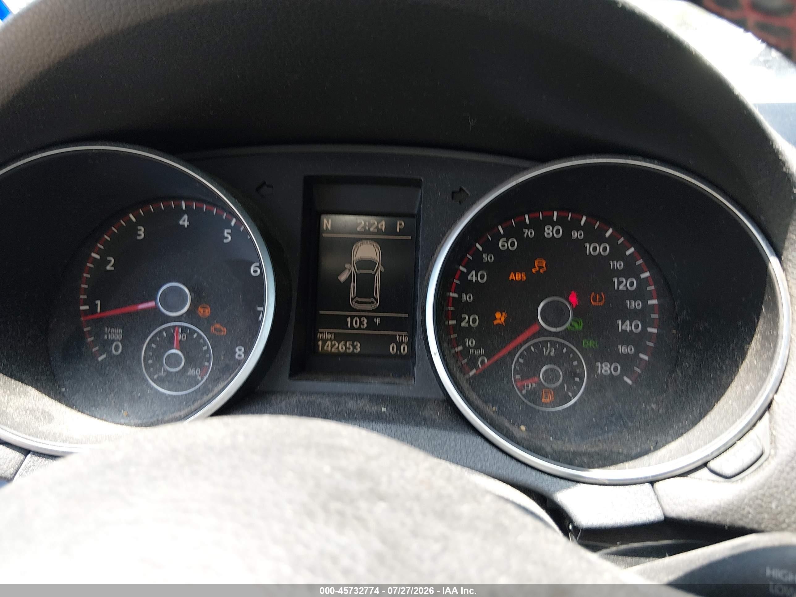 2012 Volkswagen Gti 4-door Blue vin: WVWHV7AJ7CW341661