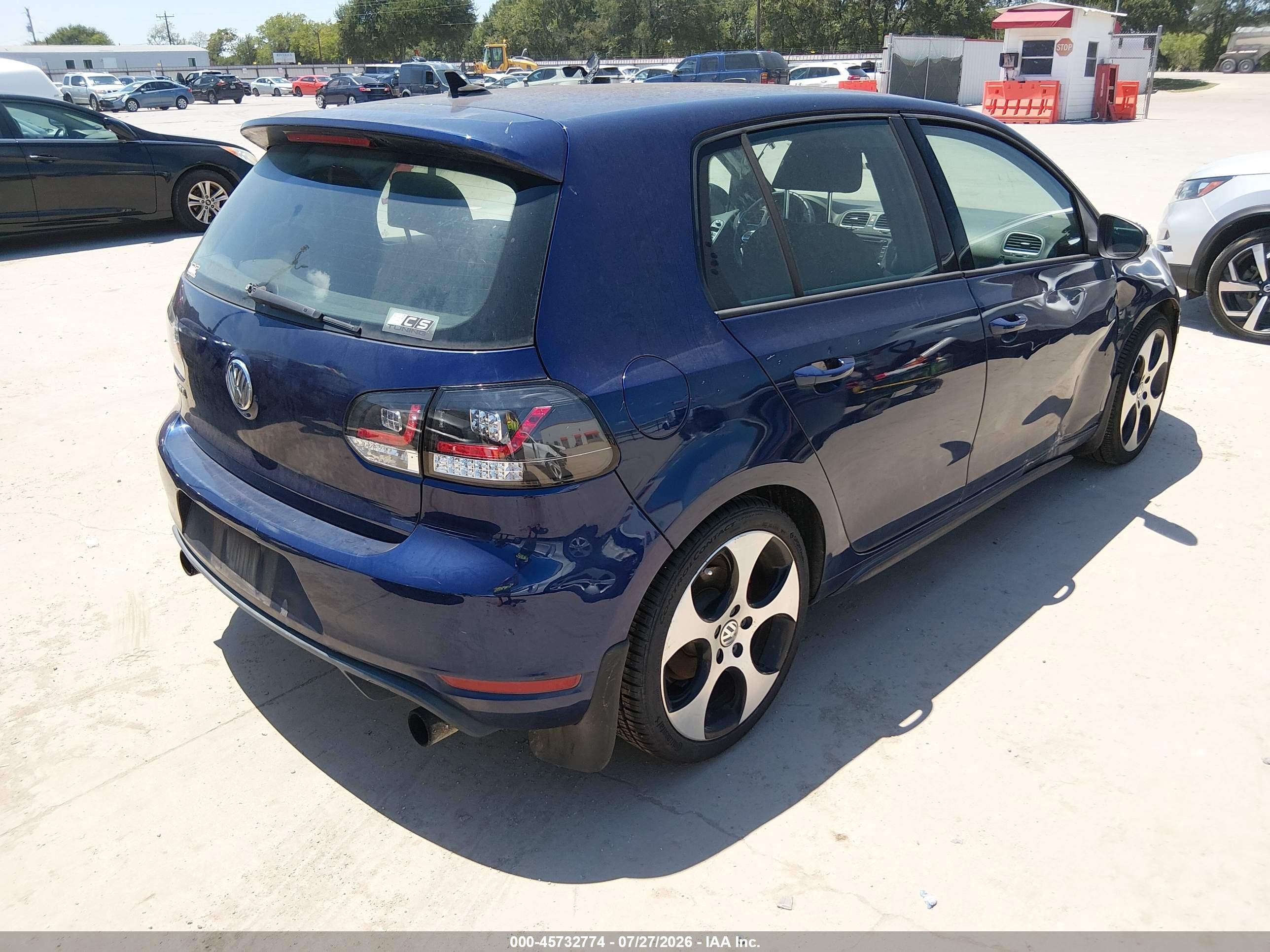 2012 Volkswagen Gti 4-door Blue vin: WVWHV7AJ7CW341661