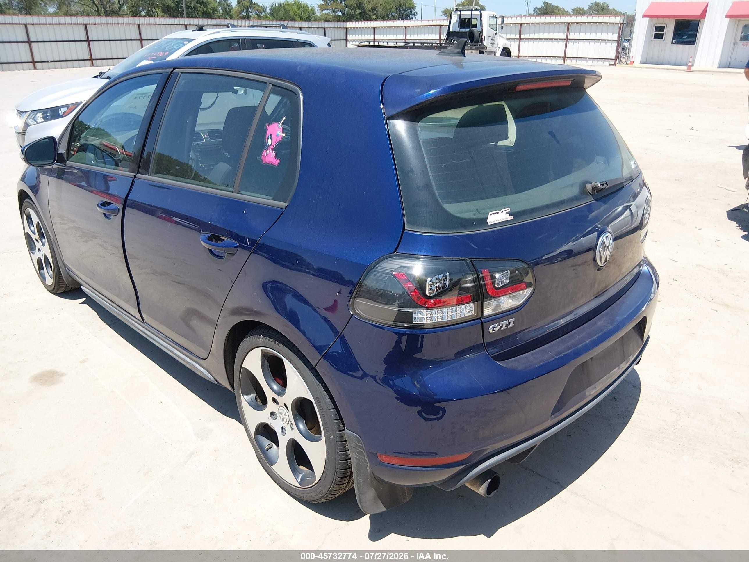 2012 Volkswagen Gti 4-door Blue vin: WVWHV7AJ7CW341661