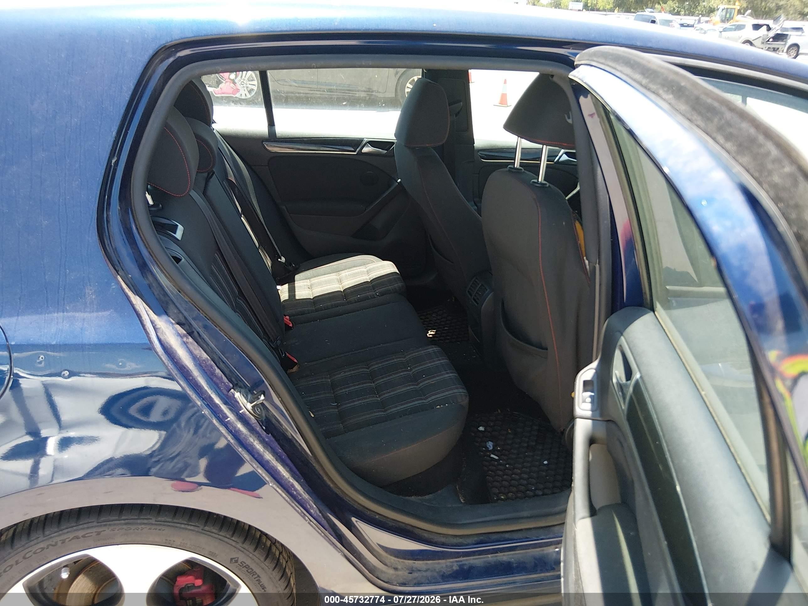 2012 Volkswagen Gti 4-door Blue vin: WVWHV7AJ7CW341661